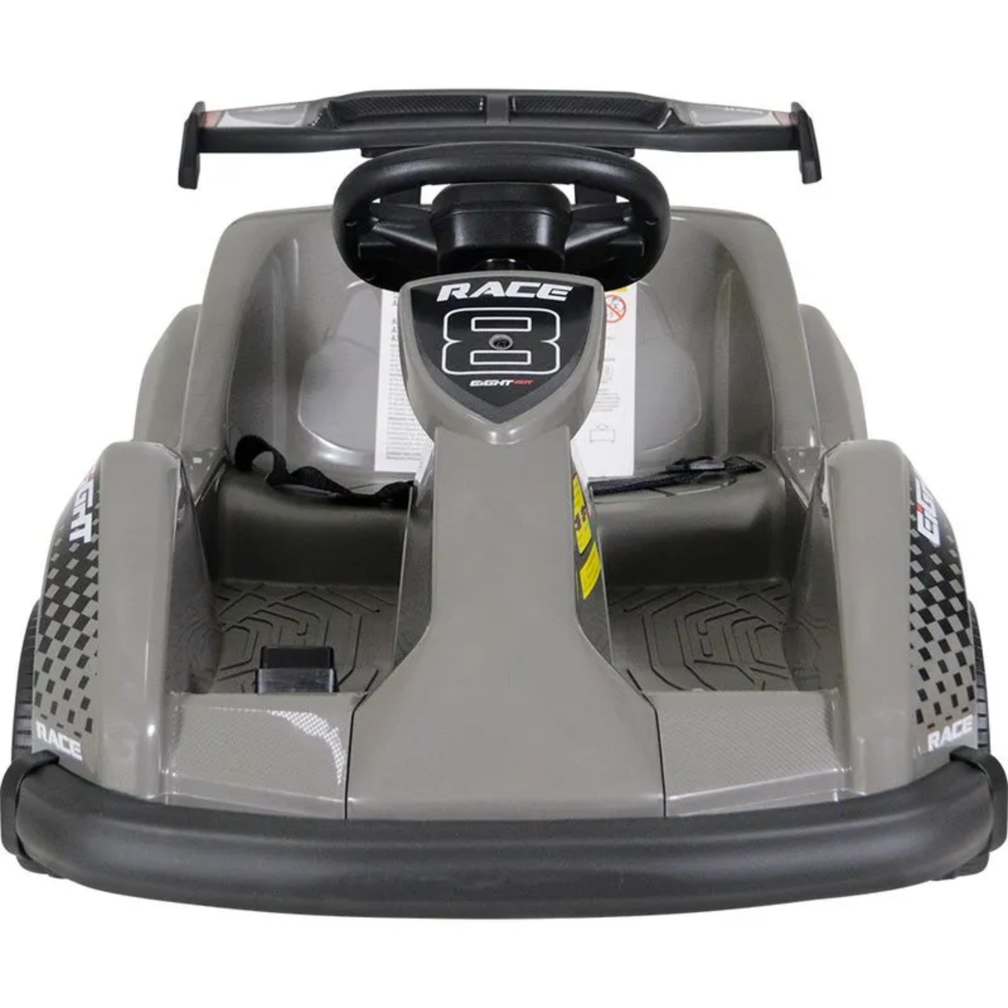 Kart Elétrico Infantil 6V Cinza Mini Bel Controle Som Carregador Até 30kg - 935908