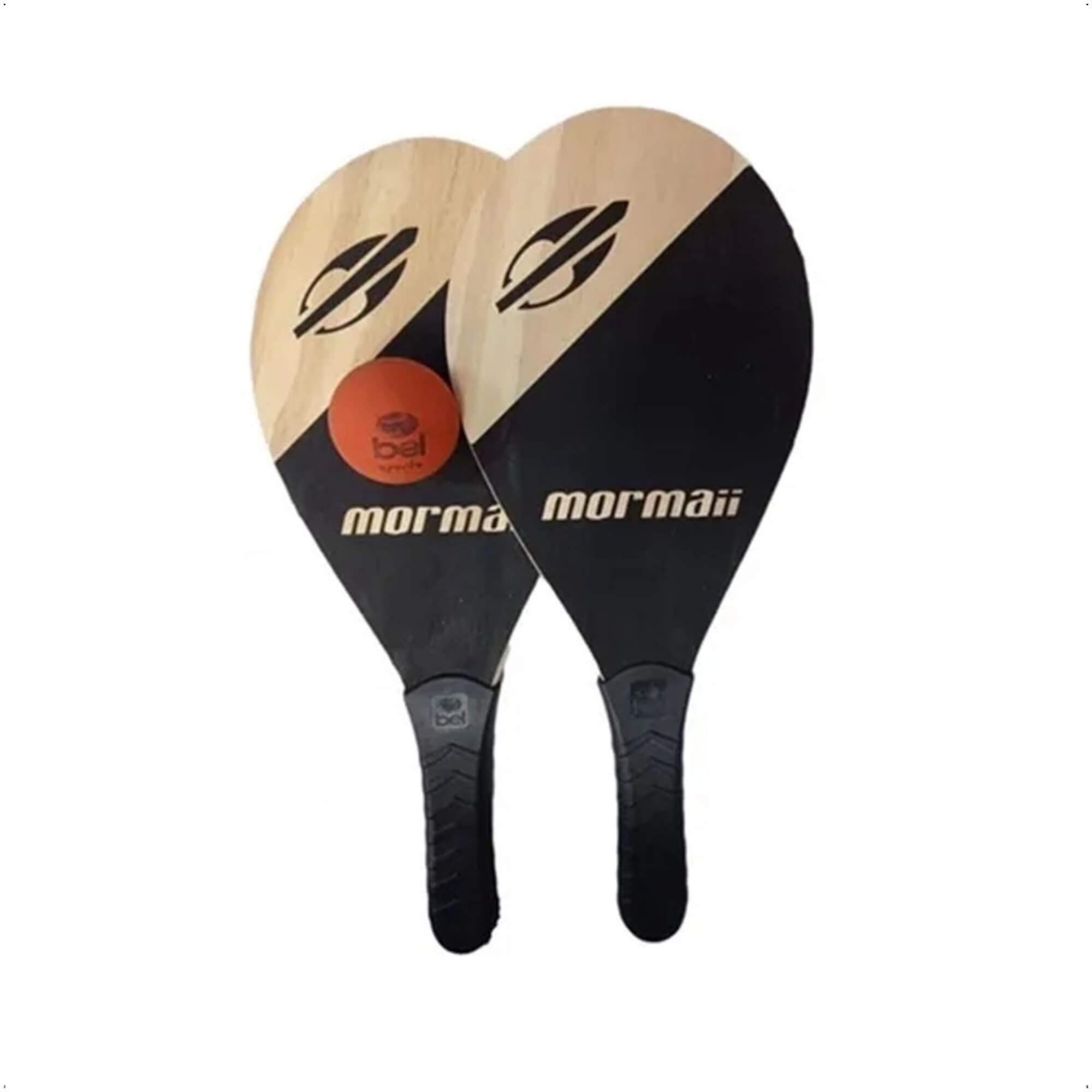 Kit Jogo de Frescobol Mormaii Bel Praia Raquetes Bolinha Sports Borracha - 481800
