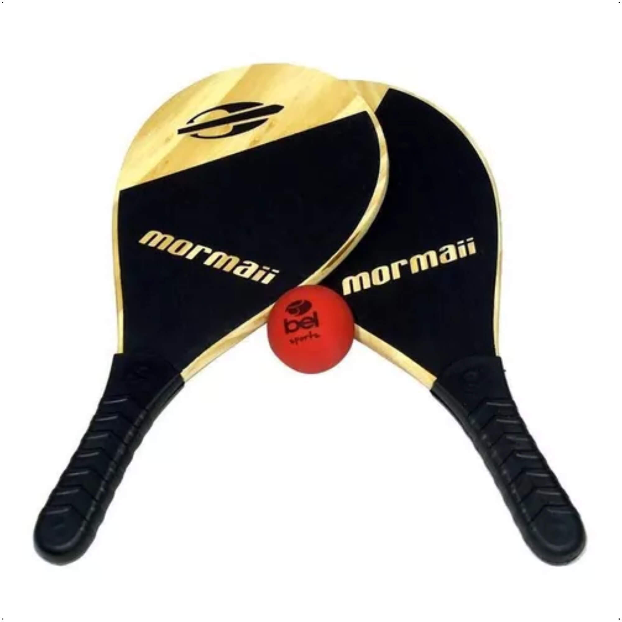 Kit Jogo de Frescobol Mormaii Bel Praia Raquetes Bolinha Sports Borracha - 481800