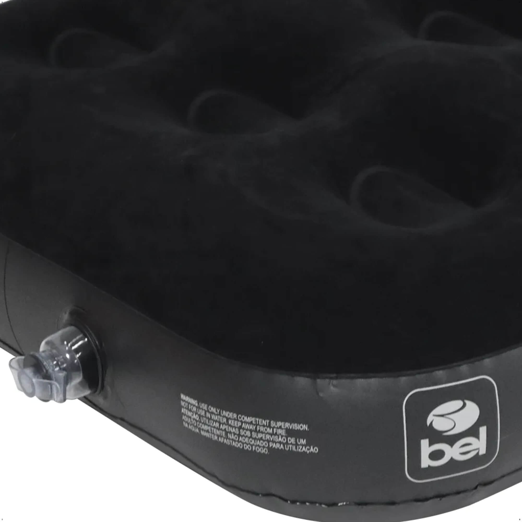 Colchão Inflável Solteiro Deluxe Comfort Preto - Bel 110007