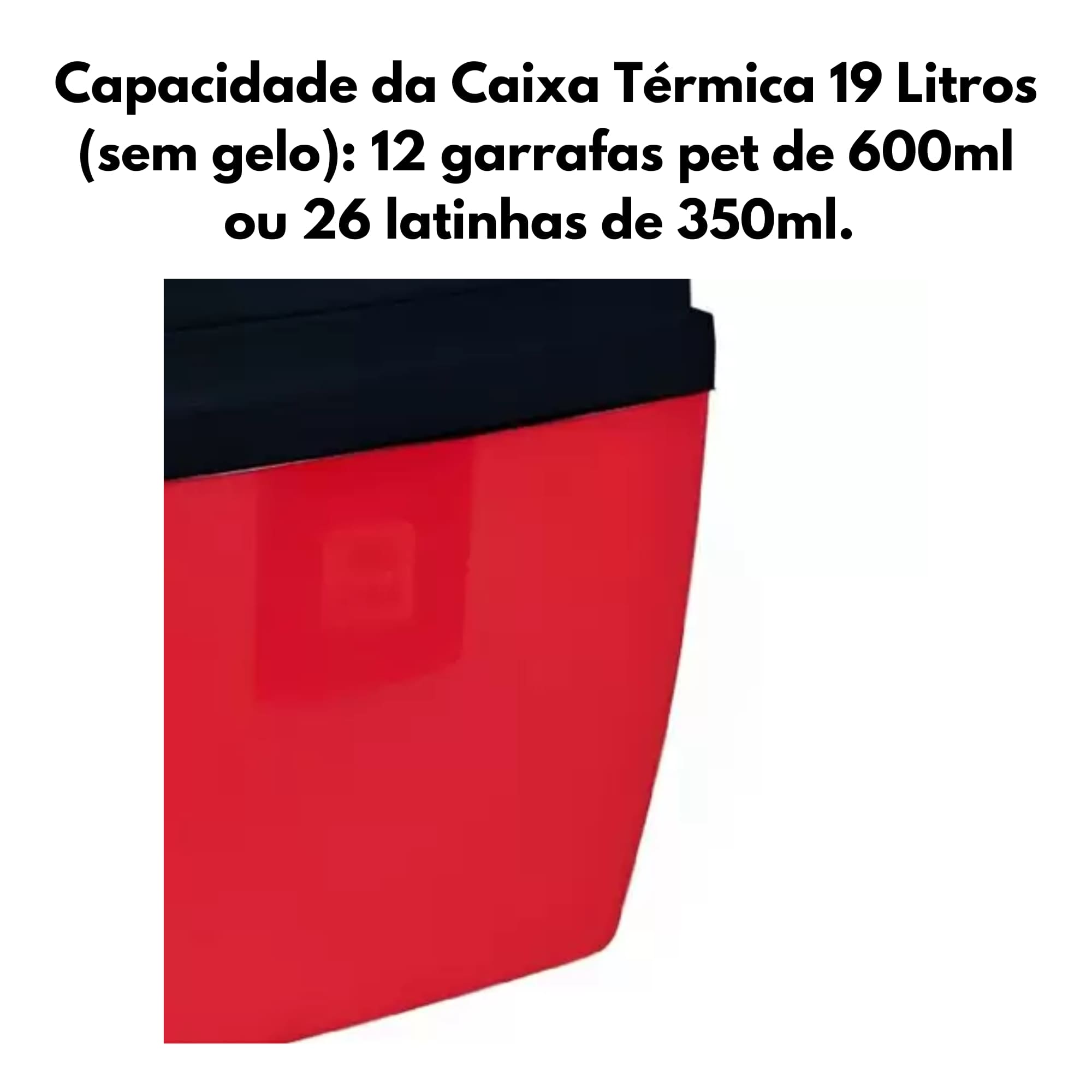 Caixa Térmica 19 Litros Vermelha/Preta Bel - 071956