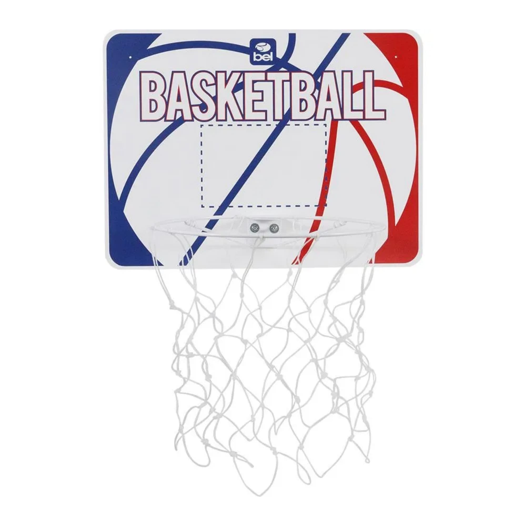 Tabela de Basquete Com Aro e Rede Branco Vermelho e Azul Bel - 489200
