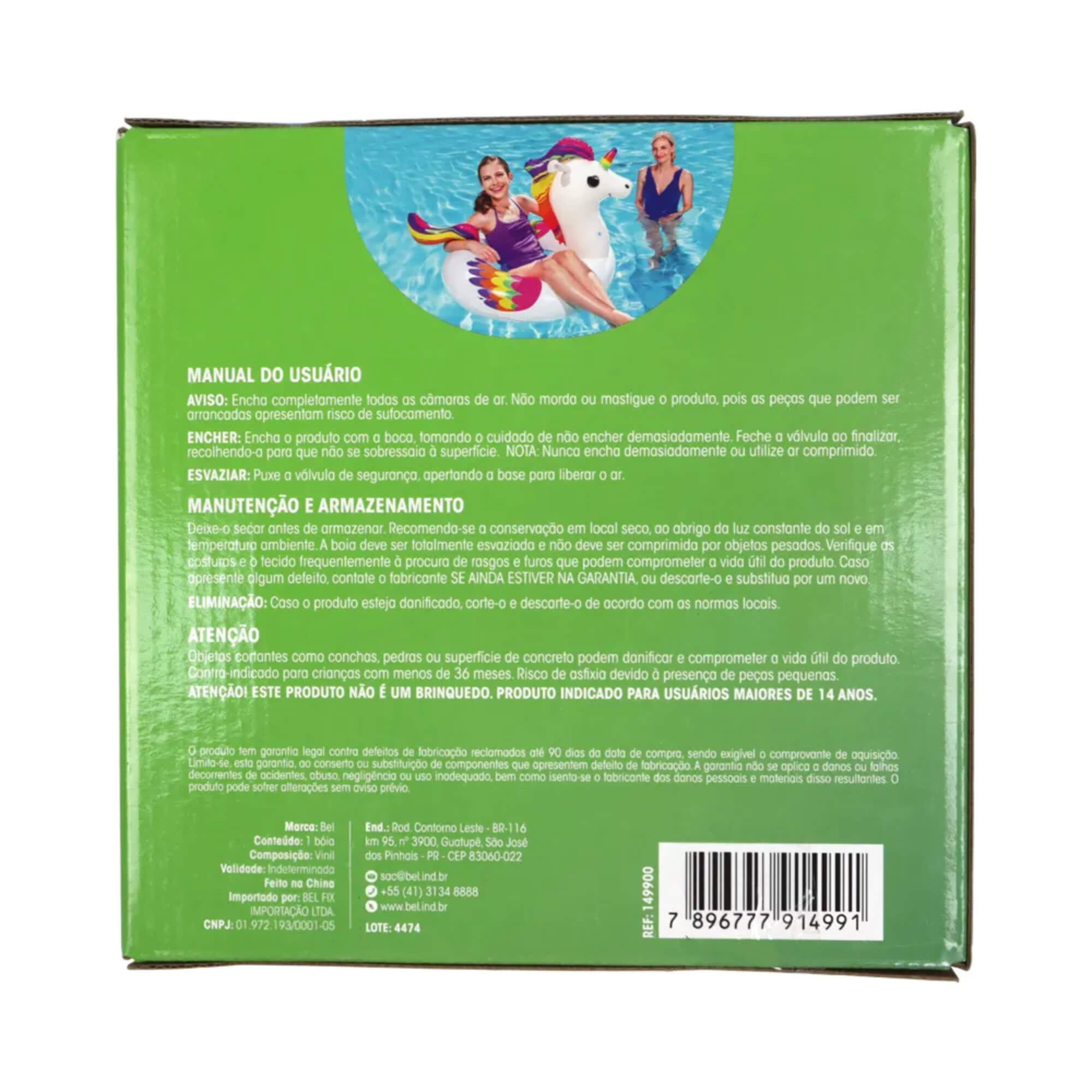 Boia Inflável Circular Unicórnio 1,10m x 80cm x 71cm (P55) BEL - 149900