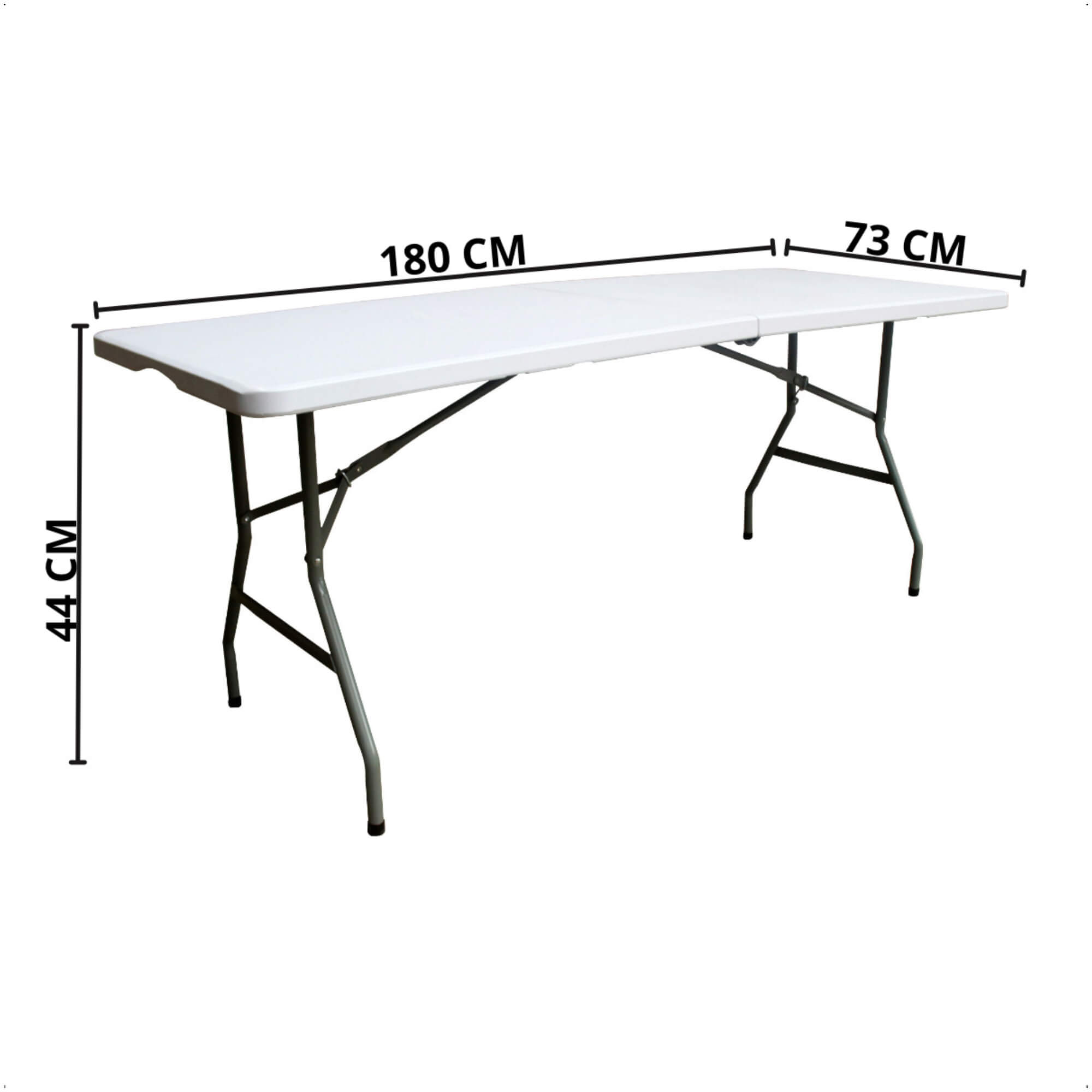 Mesa Camping Dobrável Vira Maleta com Alça Prática Compacta Ajustável 1,80x0,73m Importway - IWMCD
