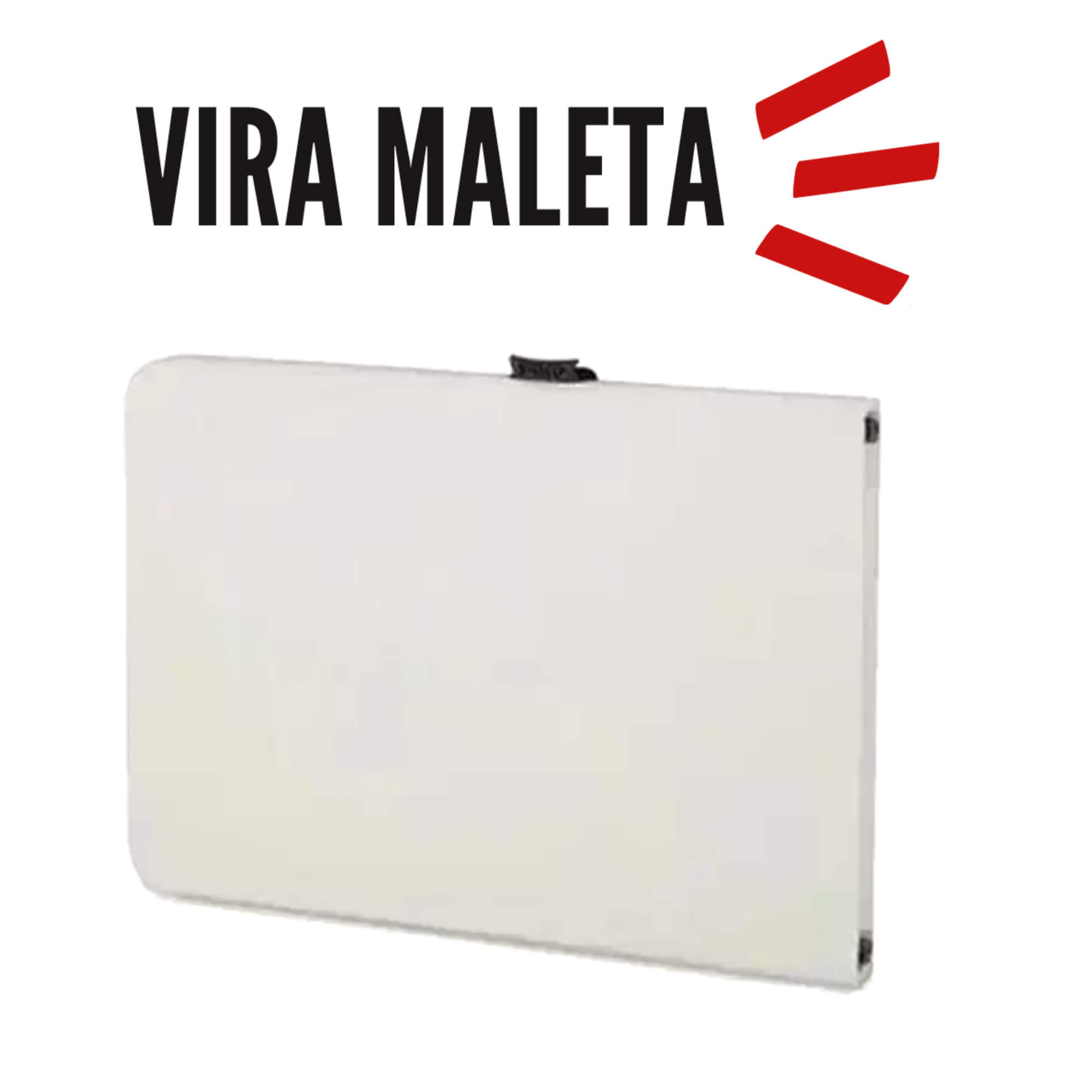 Mesa Camping Dobrável Vira Maleta com Alça Prática Compacta Ajustável 1,80x0,73m Importway - IWMCD