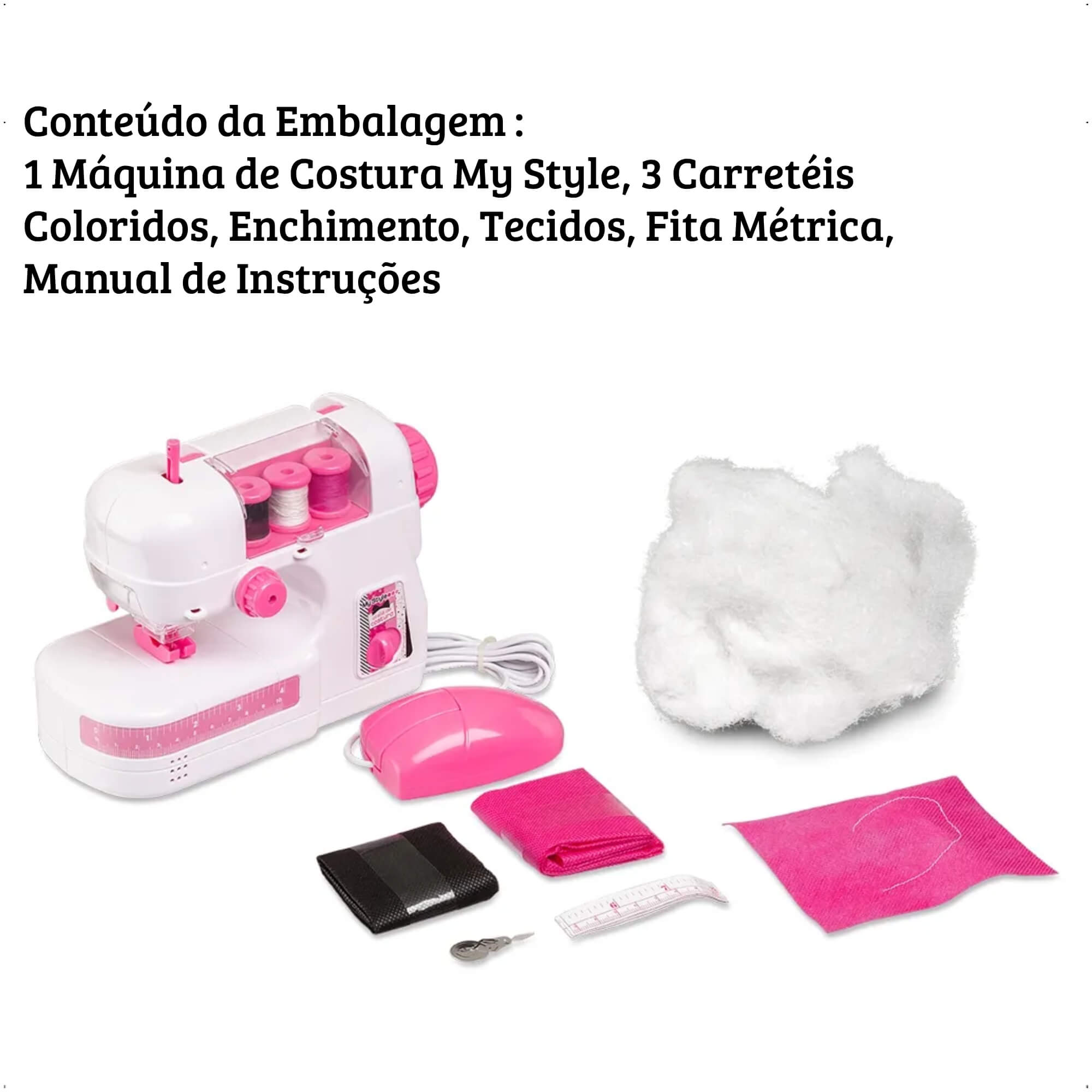 Brinquedo Maquina e Ateliê de Costura Com Acessórios My Style Acima dos 4 Anos Multikids - BR1229