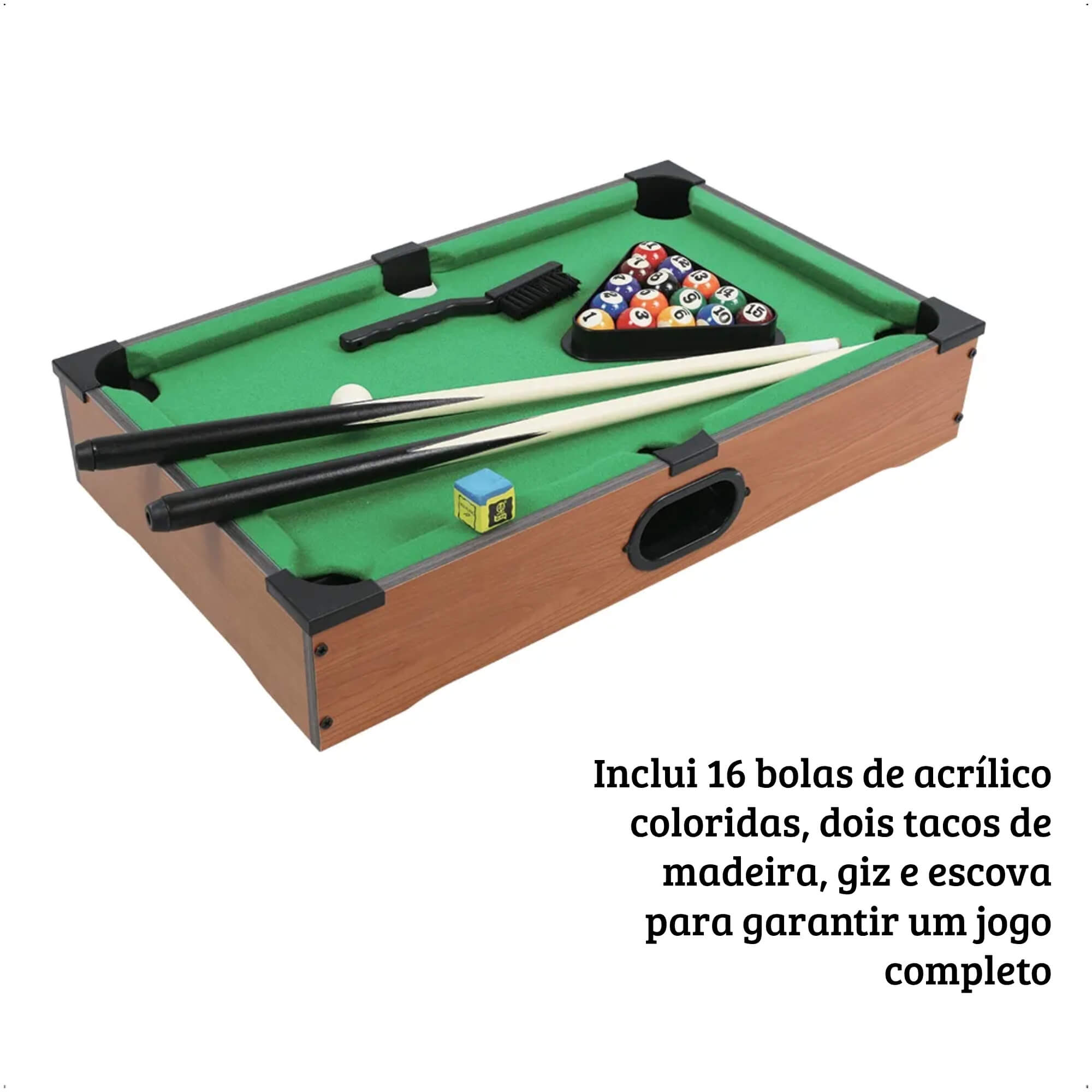 Brinquedo Jogo Mini Sinuca de Mesa Multikids -  BR2074