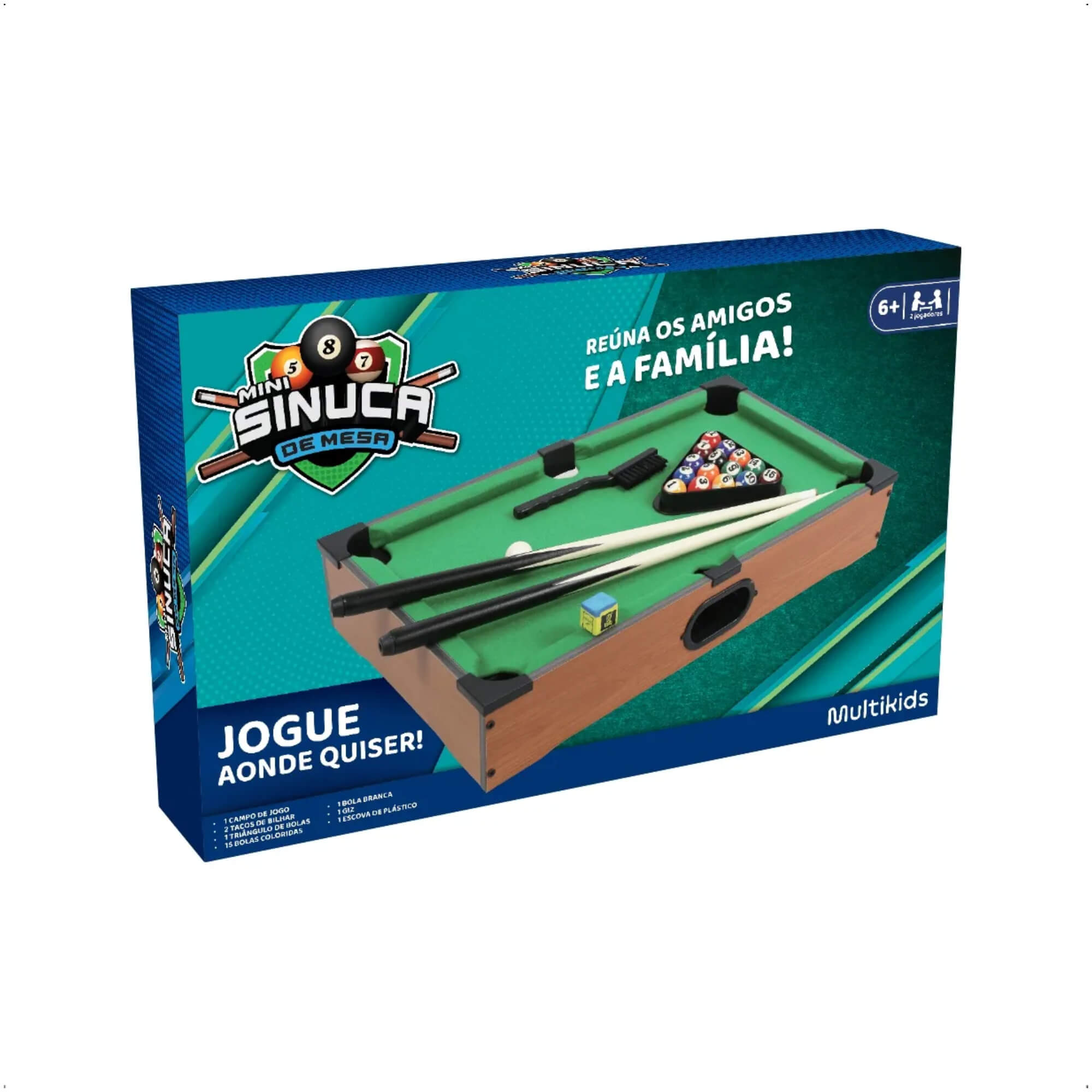 Brinquedo Jogo Mini Sinuca de Mesa Multikids -  BR2074