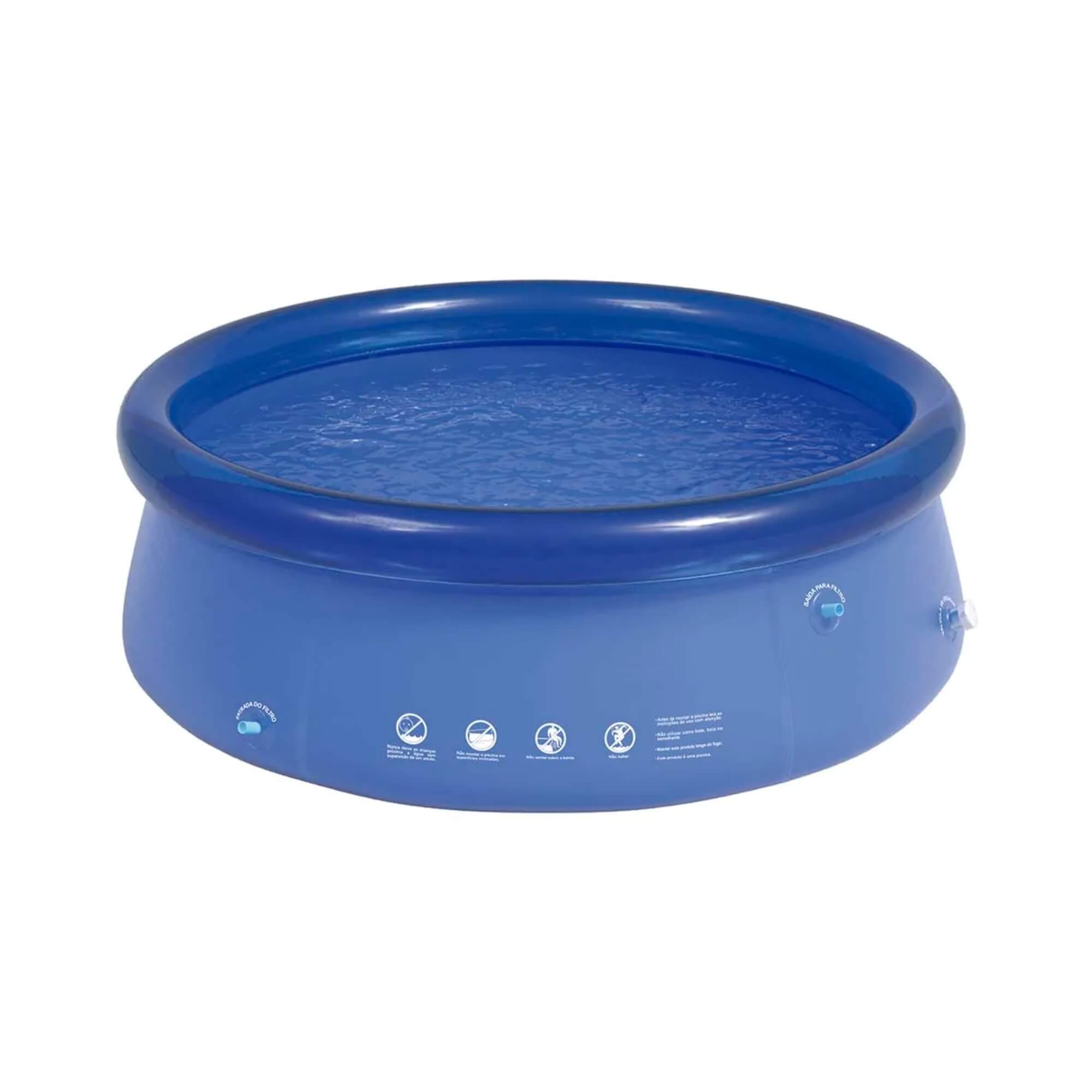 Piscina Inflável PVC 1.000 Litros na cor Azul com Kit Reparo Mor - 001048