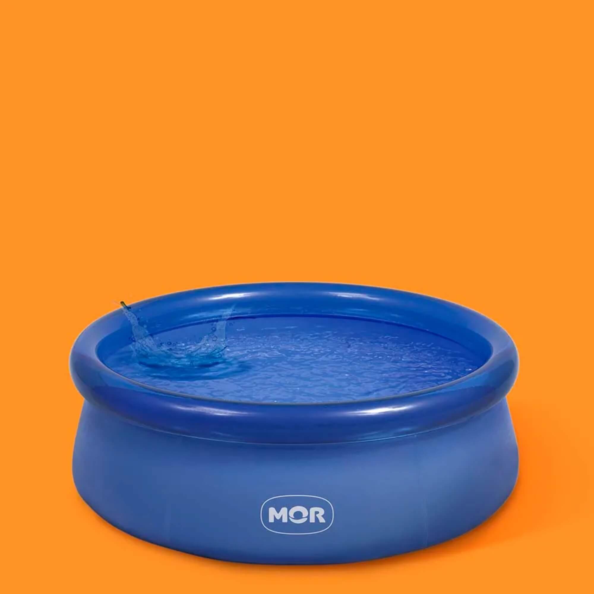 Piscina Inflável PVC 1.000 Litros na cor Azul com Kit Reparo Mor - 001048