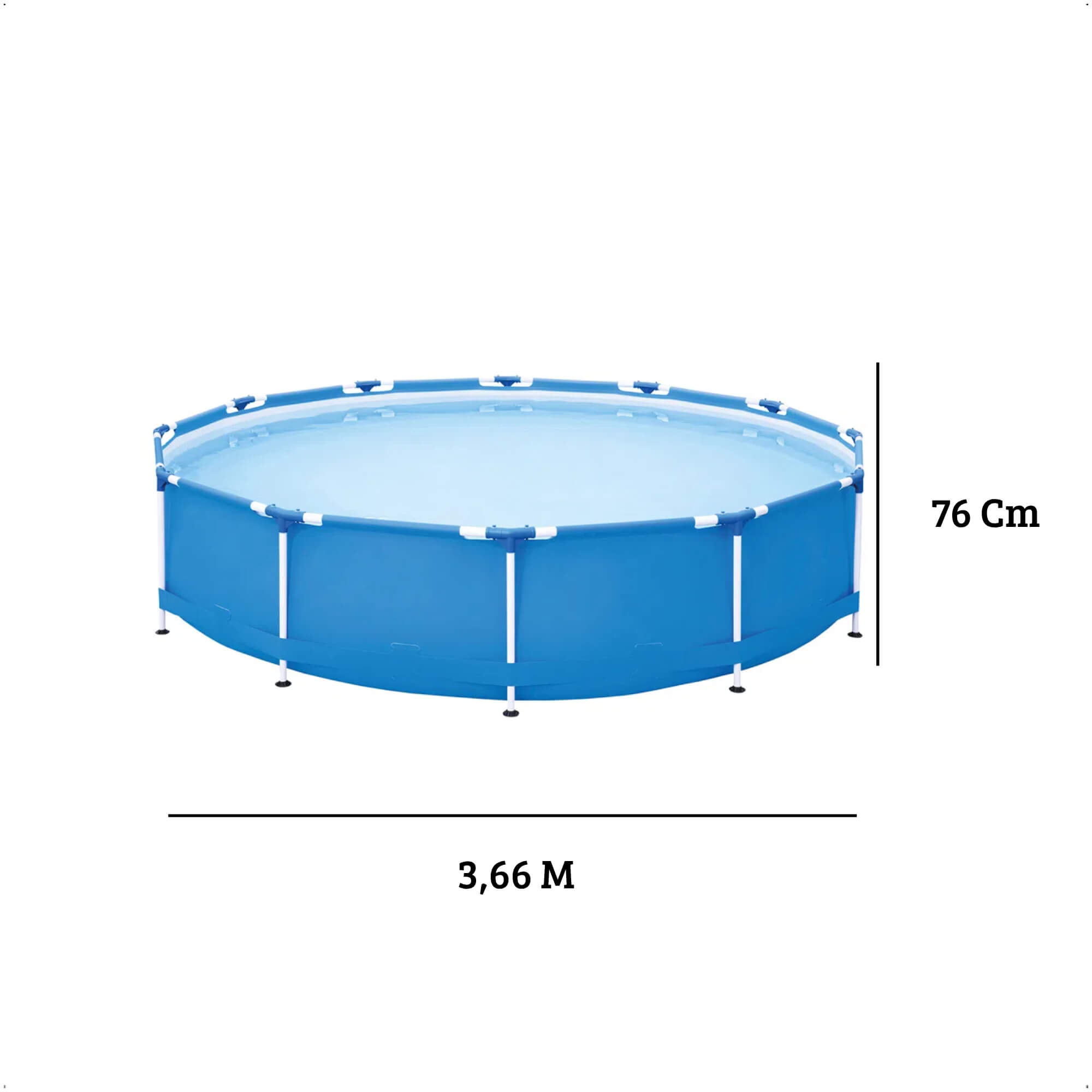 Piscina Estruturada PVC 7000 Litros Cor Azul com Kit Reparo MOR - 001046