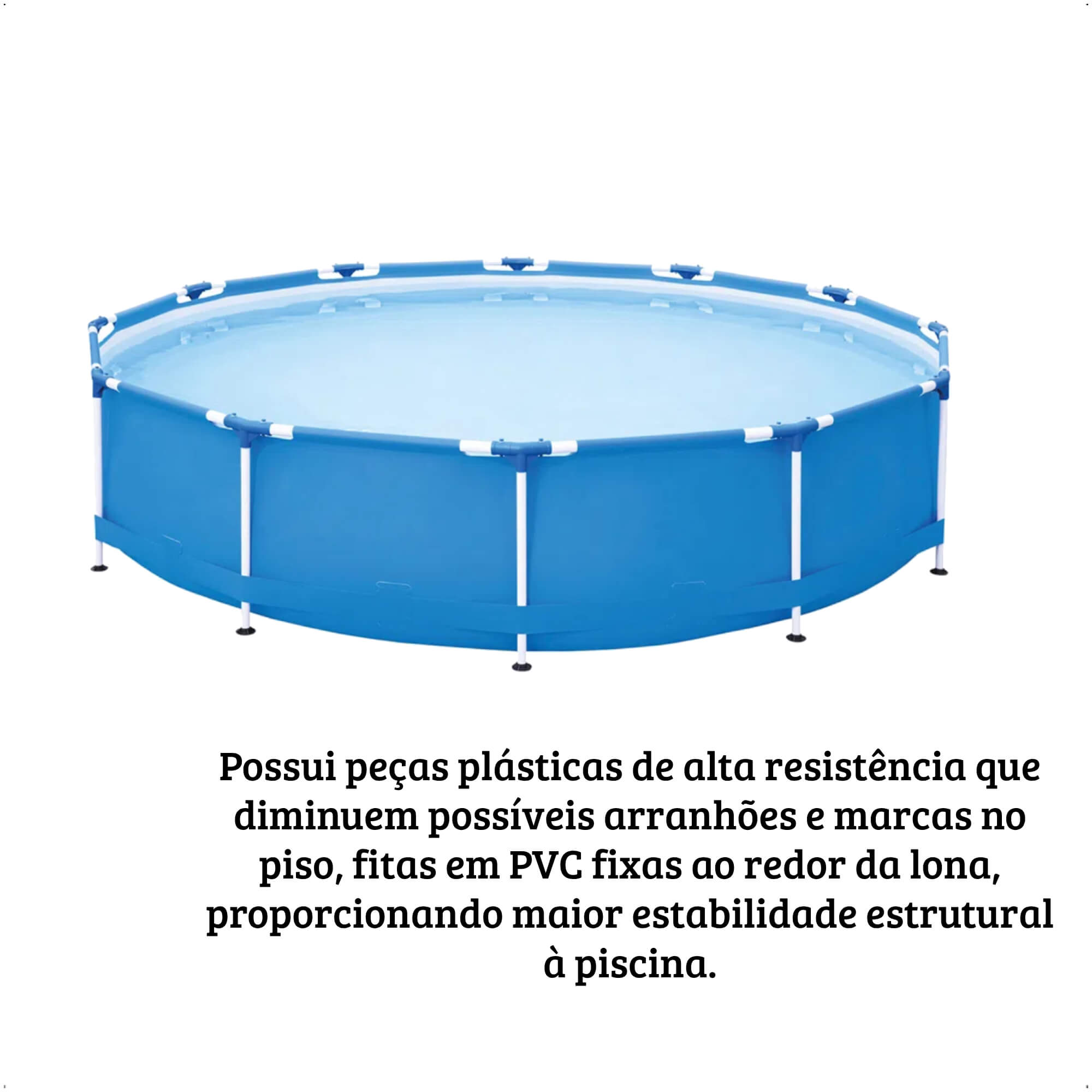 Piscina Estruturada PVC 7000 Litros Cor Azul com Kit Reparo MOR - 001046