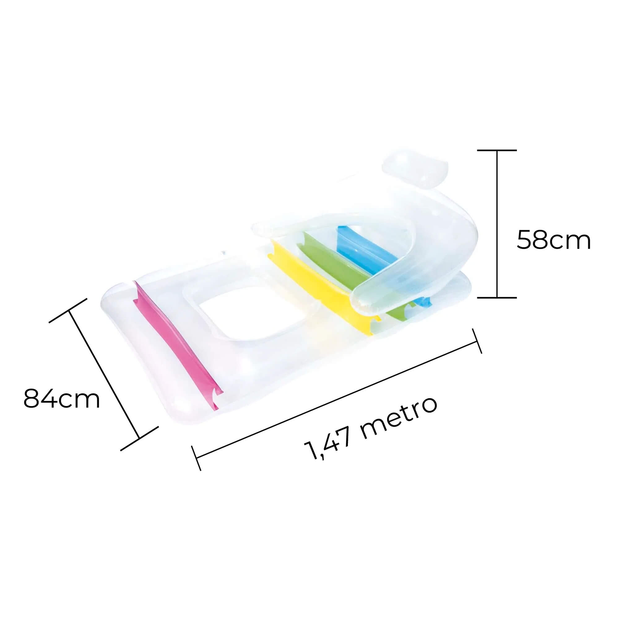 Colchão Inflável para Piscina Fashion Lounge - 84cm x 1,47m MOR - 001834