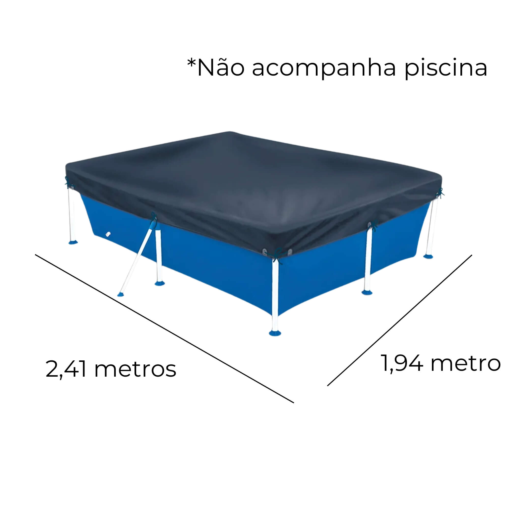 Capa para Piscina Retangular 2000L MOR 001404