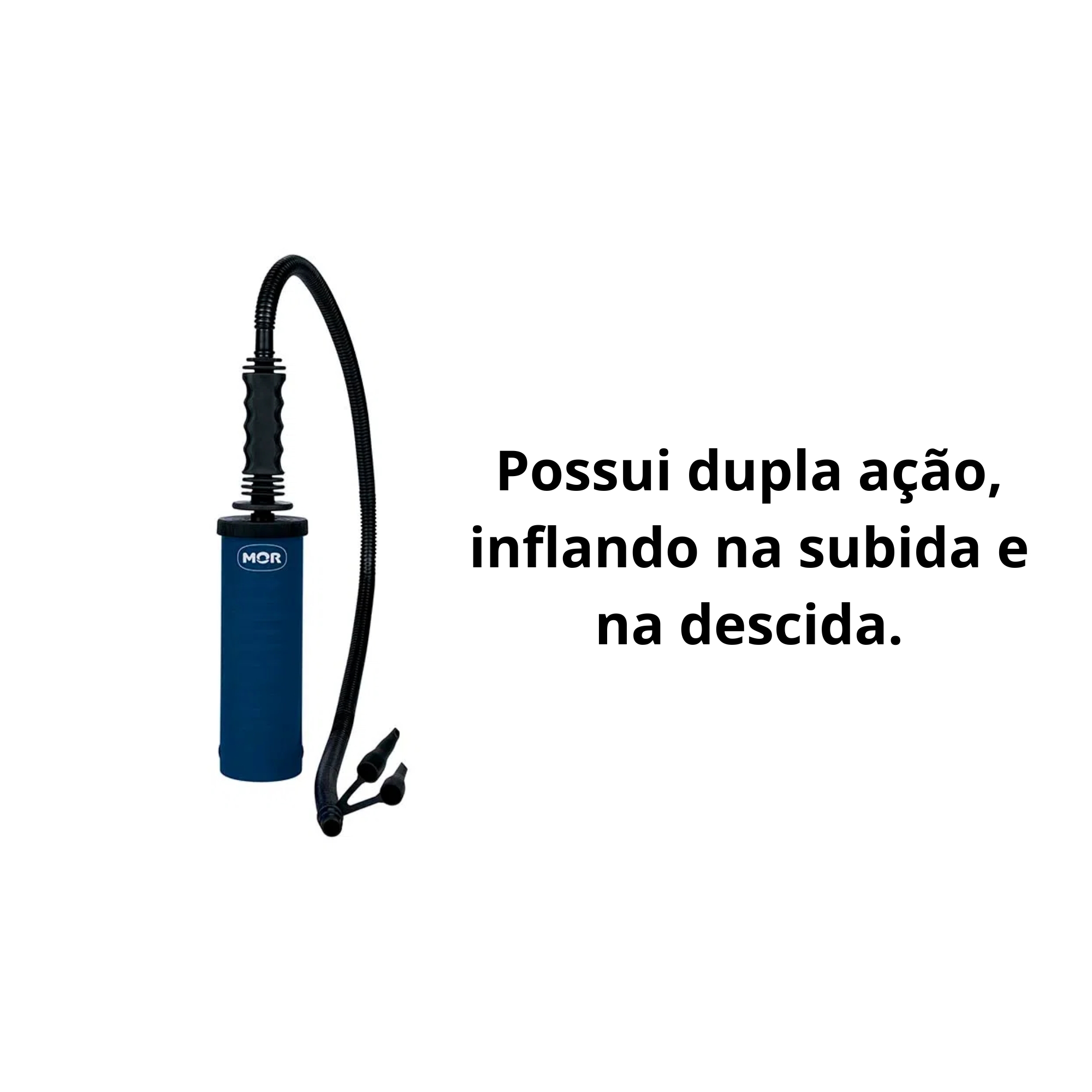 Bomba de Ar Dupla Ação Encher Piscinas Boias Bexiga Infláveis MOR - 001887