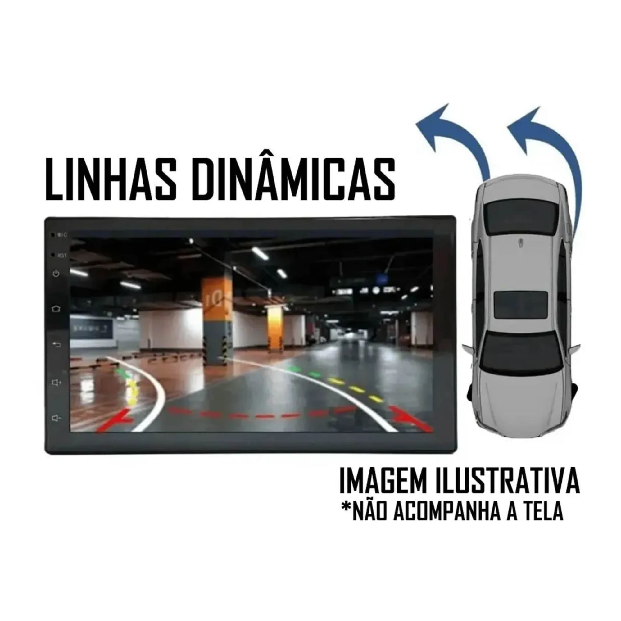 Câmera de Ré Borboleta e Parachoque 2x1 Dinâmica 150 graus de visão Resistente água H-Tech-CR420