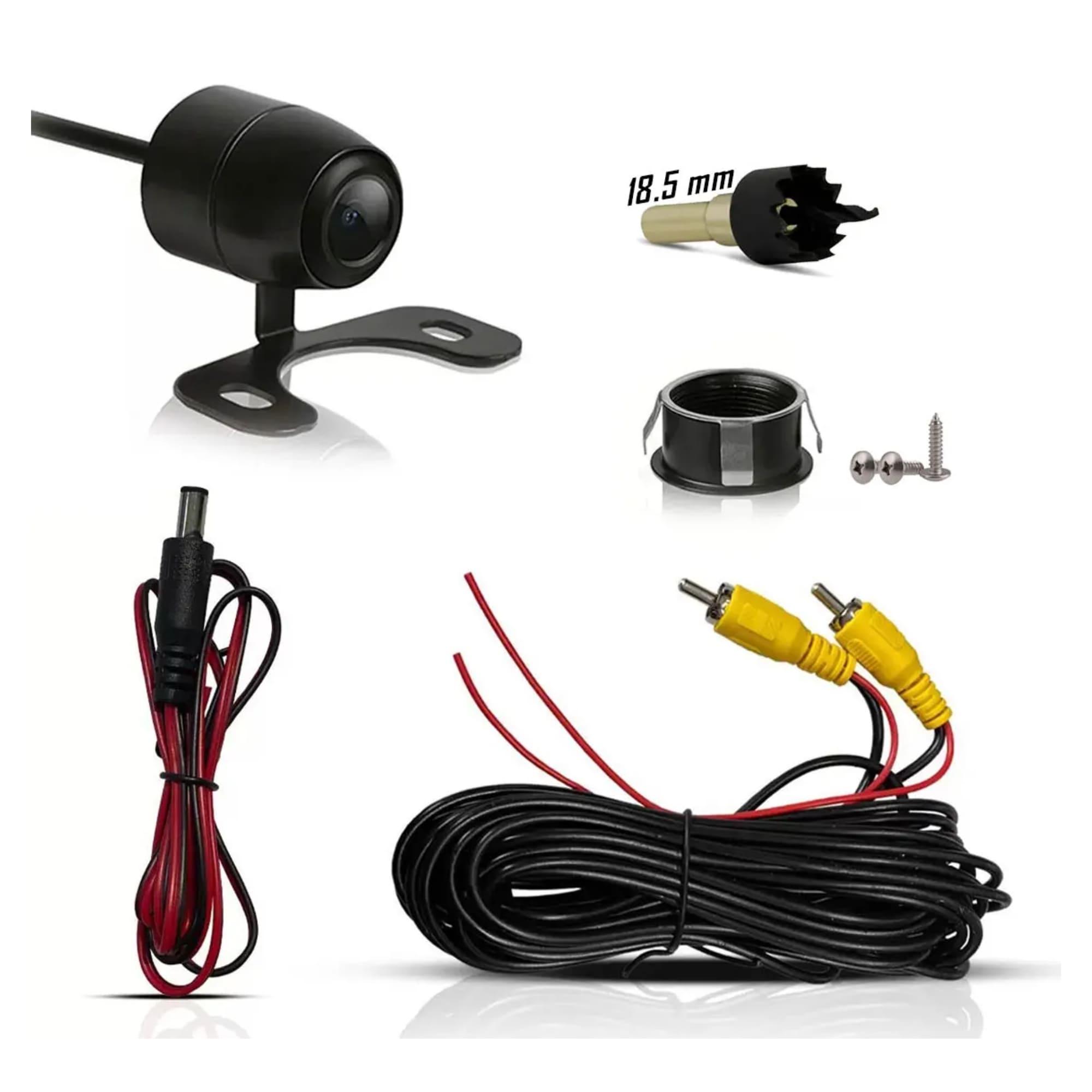 Câmera de Ré Borboleta e Parachoque 2x1 Dinâmica 150 graus de visão Resistente água H-Tech-CR420
