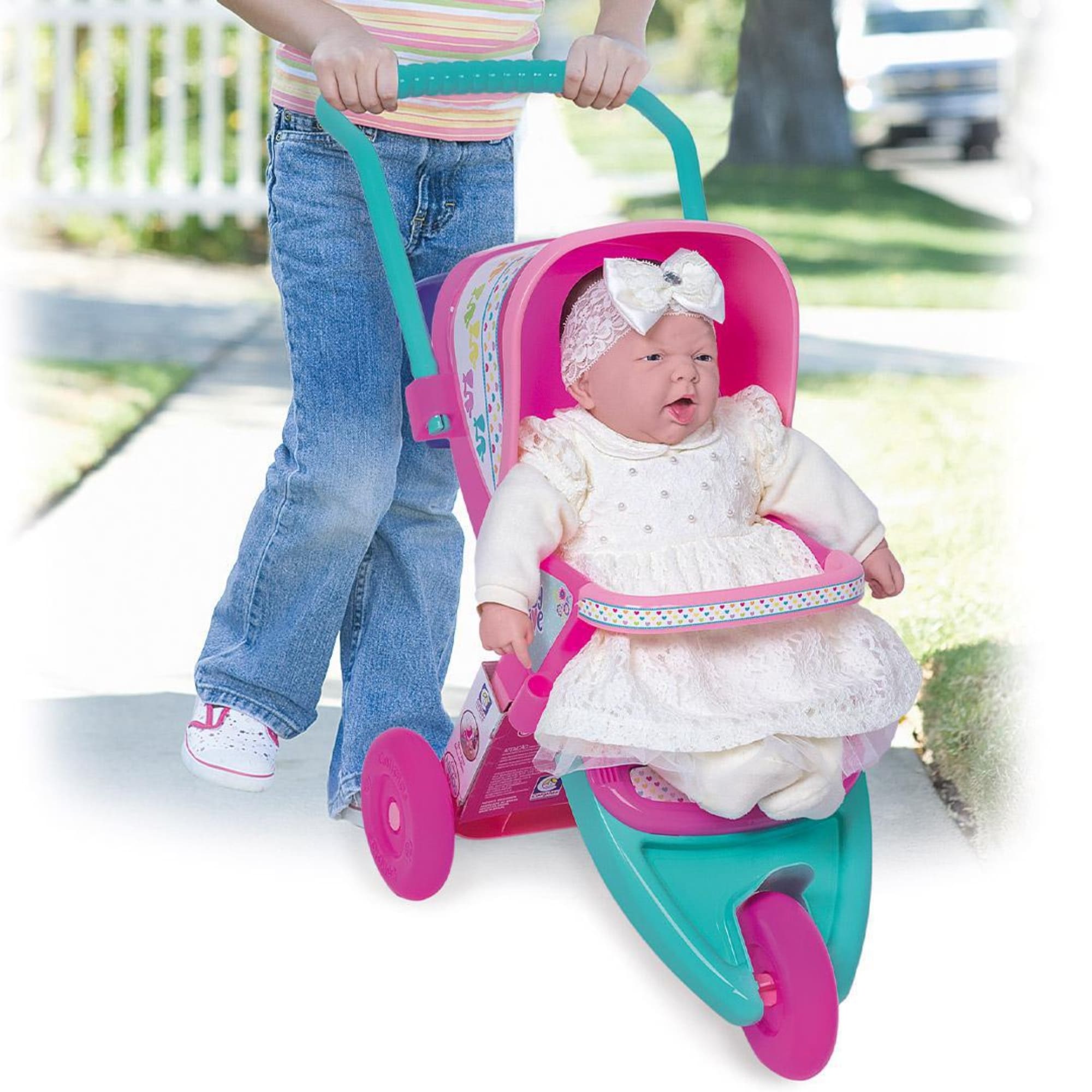 Brinquedo Carrinho de Bebê para Boneca Baby Ninos Rosa Recomendado Crianças +3 Anos Cotiplás-2284