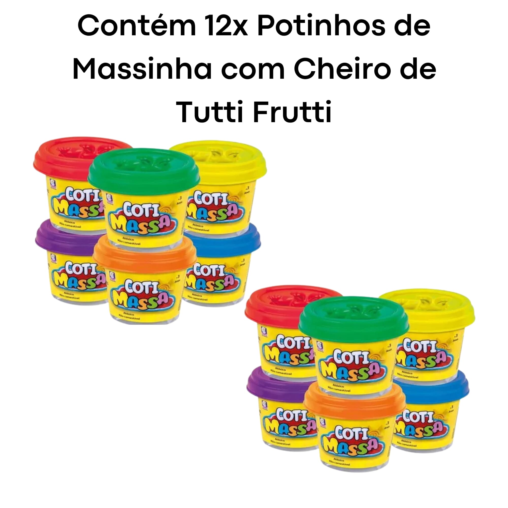 Brinquedo Massinha Modelar Coti Massa Tutti Frutti  Embalagem de Ônibus Cotiplás - 2639