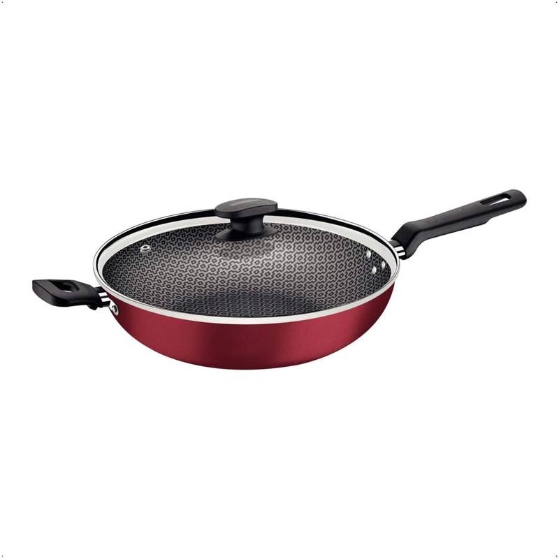 Panela Wok Tramontina Loreto Alumínio Antiaderente Starflon Max Grafite 28cm 3,3L - 20394028