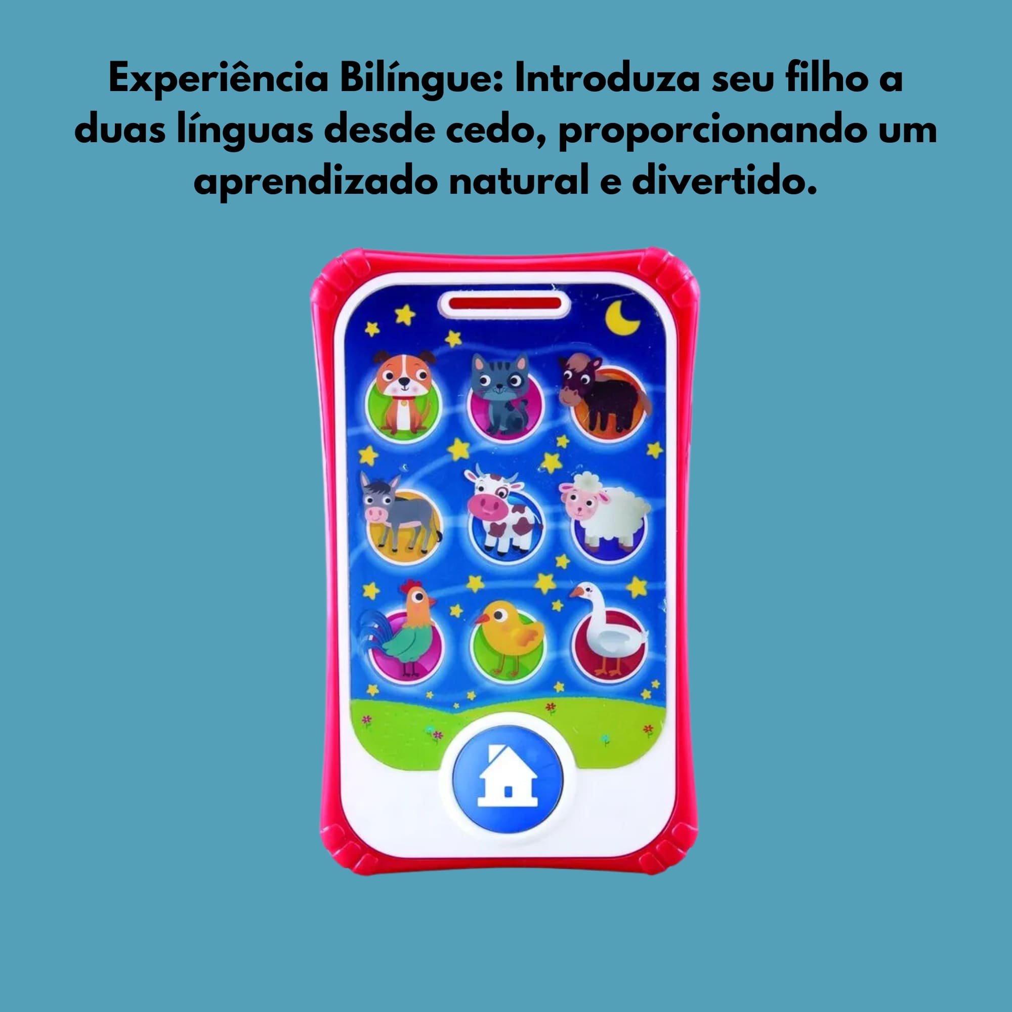 Brinquedo Infantil Smartphone Bilingue Primeira Infância Multikids BR2098