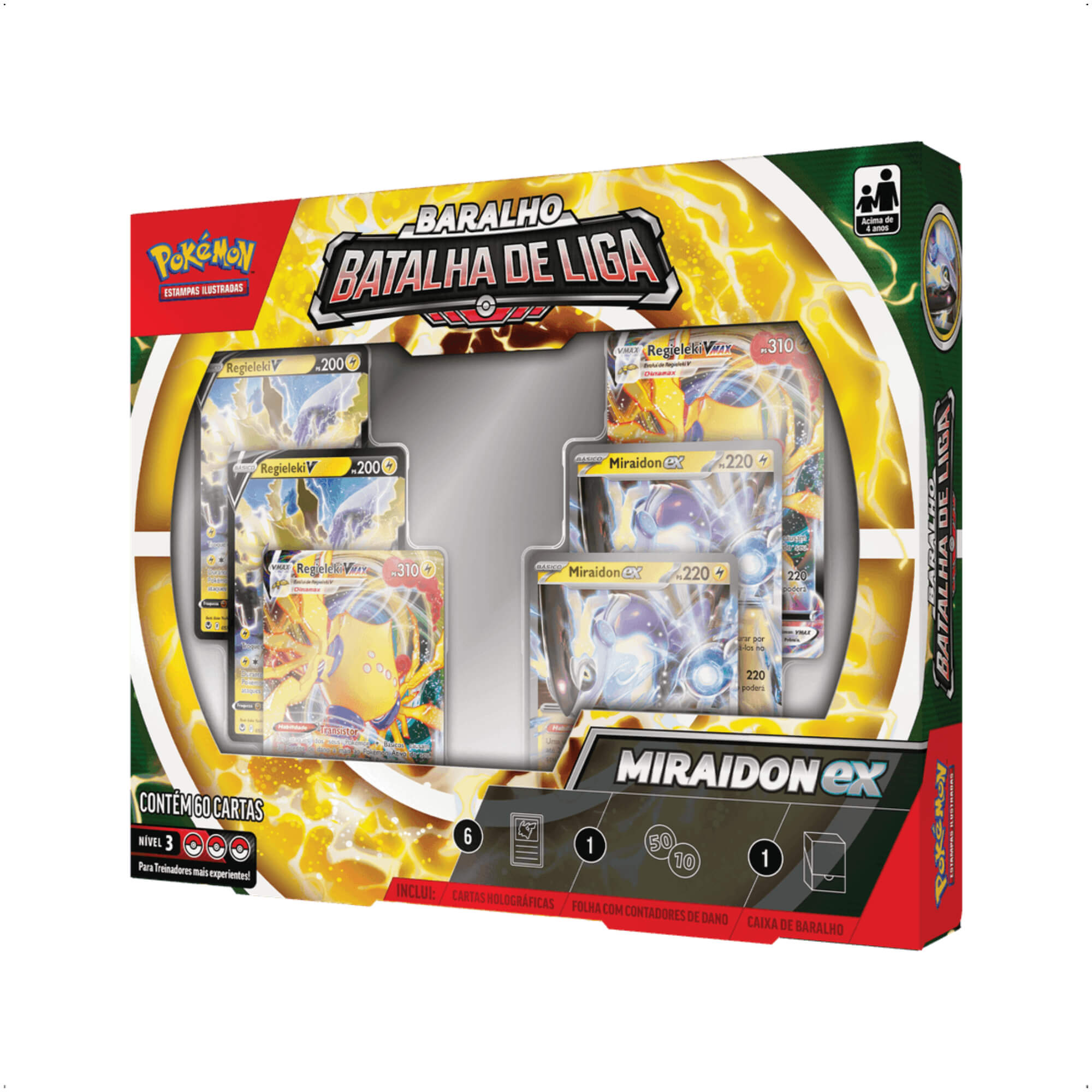 Pokemon Estampas Ilustradas Deck Batalha De Liga Miraidon Ex Com 60 Cartas Copag - 33598
