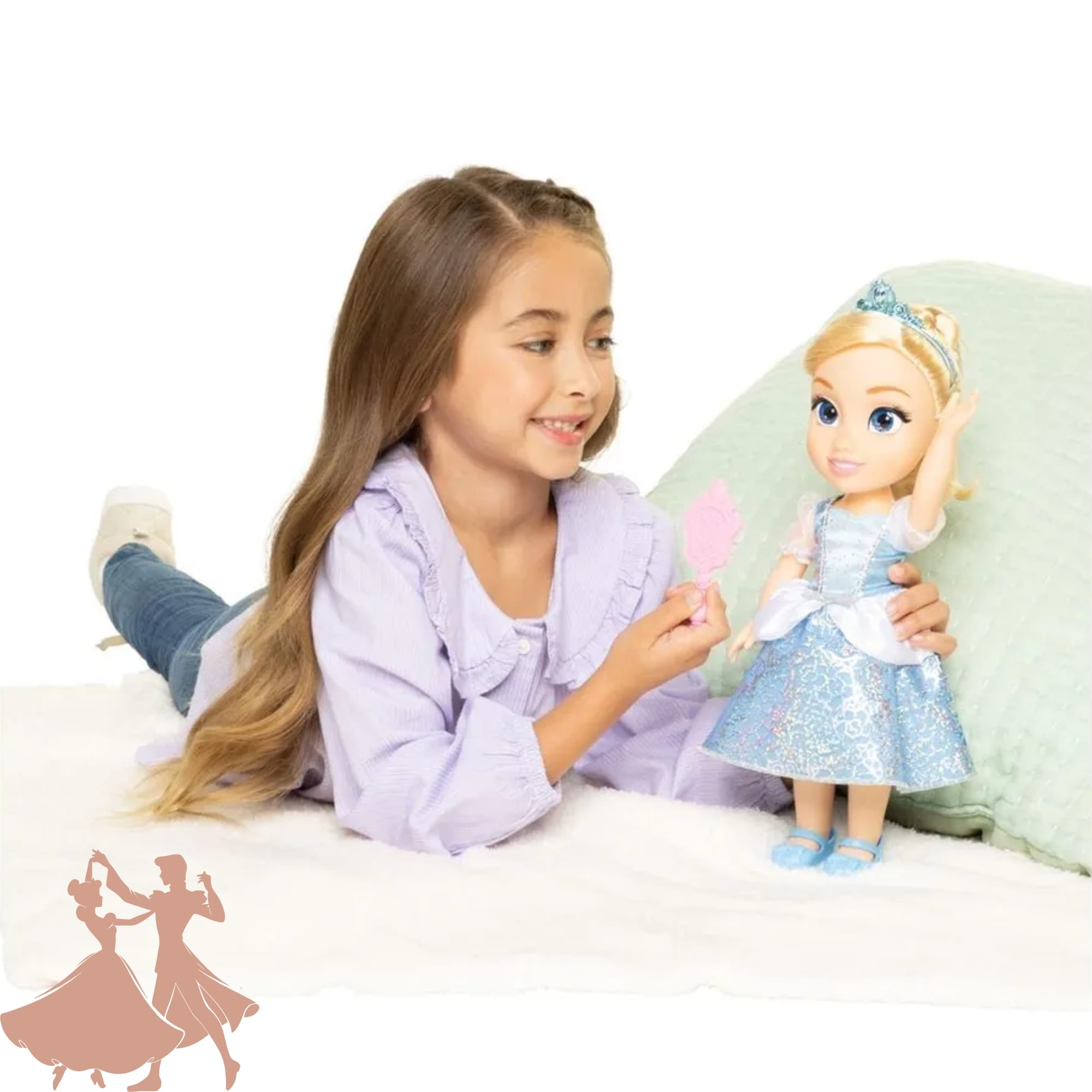 Brinquedo Infantil Bonecas Princesas Articulada Cinderella 38 cm Multikids - BR1915