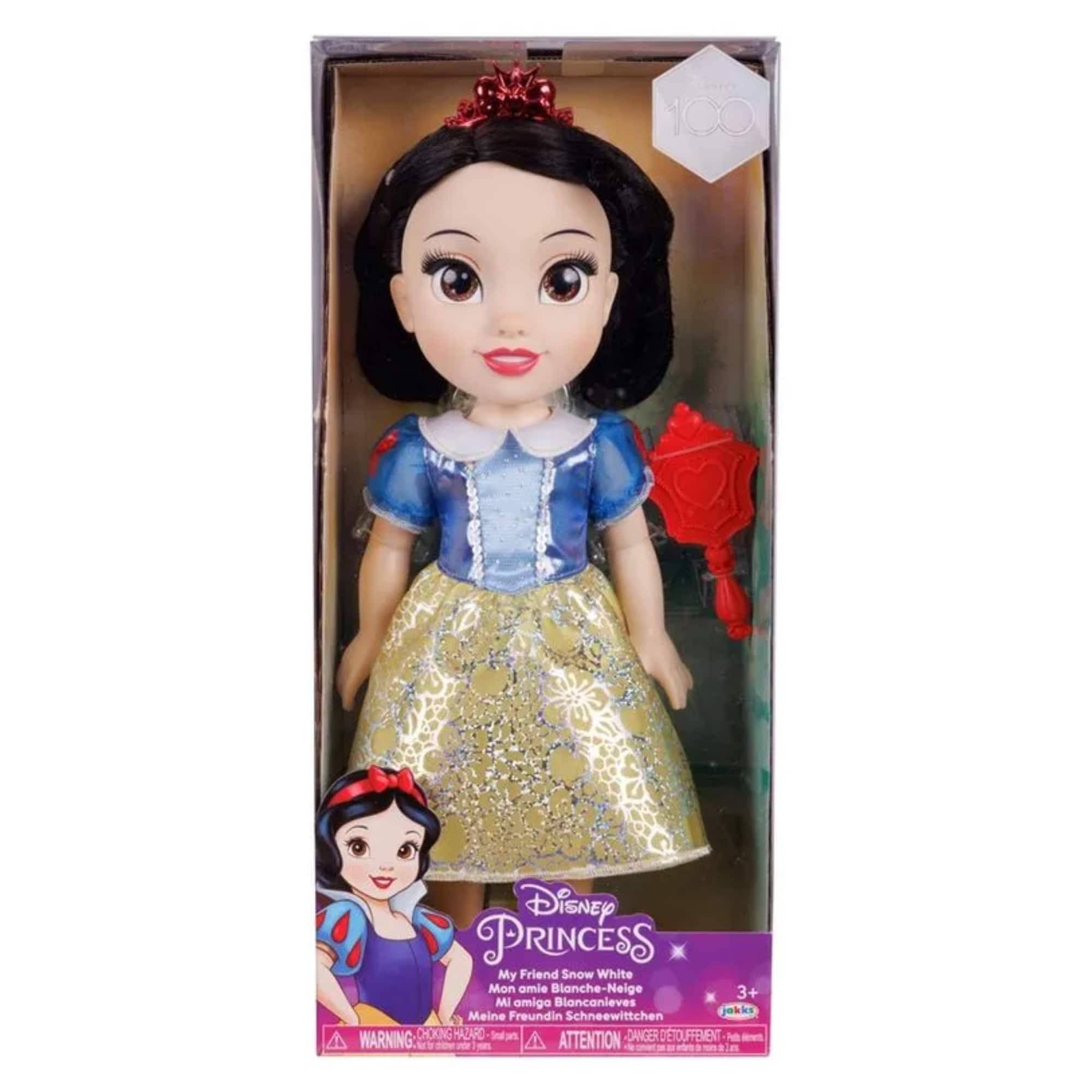Brinquedo Infantil Boneca Princesas Articuladas Branca De Neve 38 cm Multikids BR1917