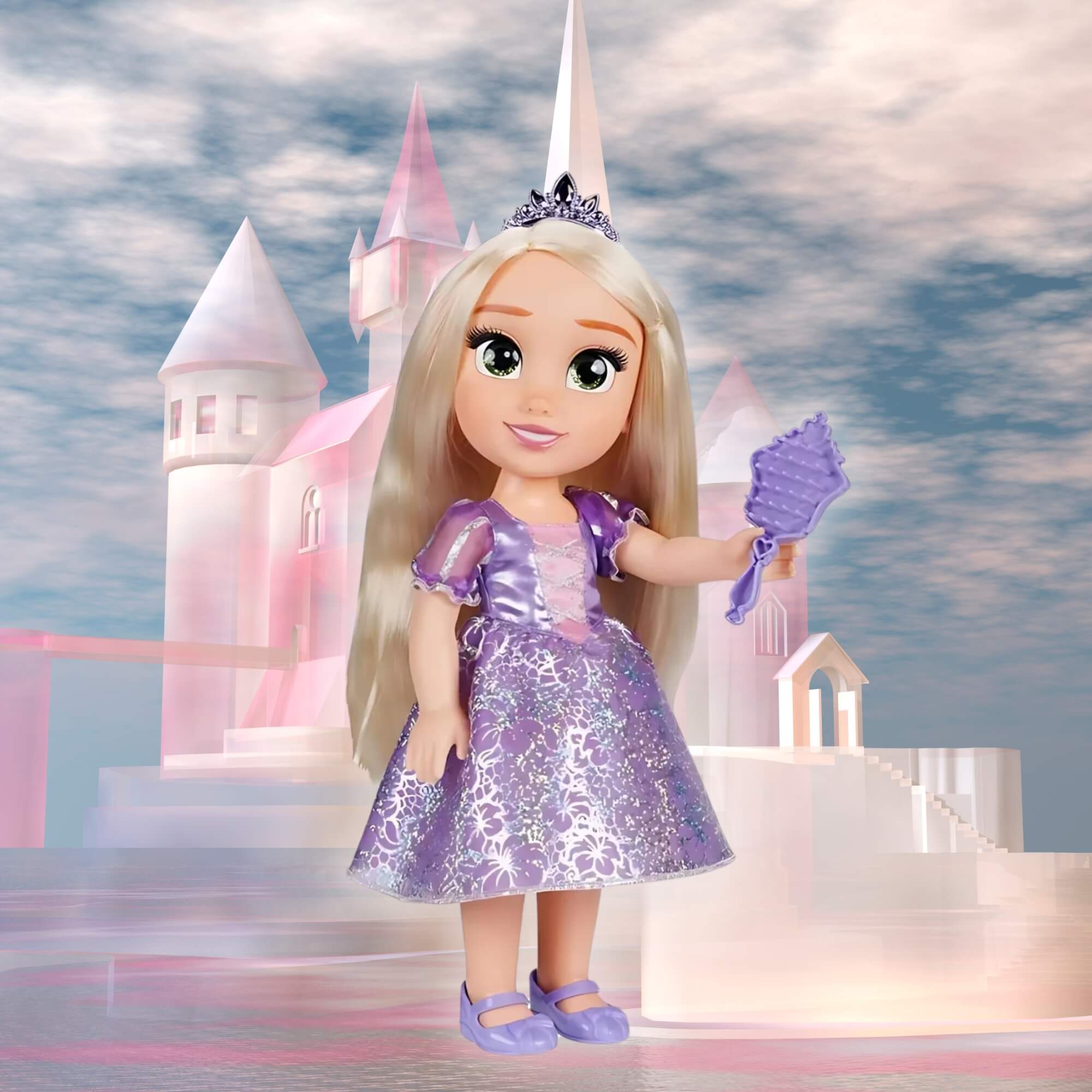 Brinquedo Infantil Boneca Princesa Disney Rapunzel 38cm Multikids - BR1919