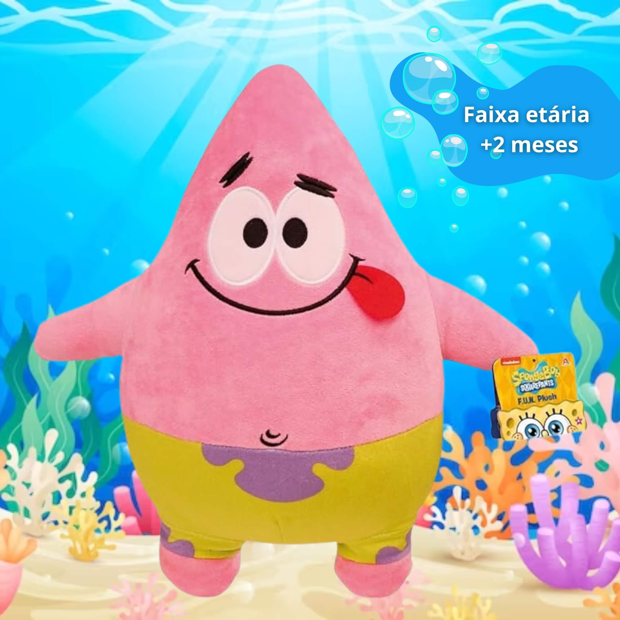 Brinquedo Infantil Pelúcia Patrick Estrela 30CM Multikids BR2104