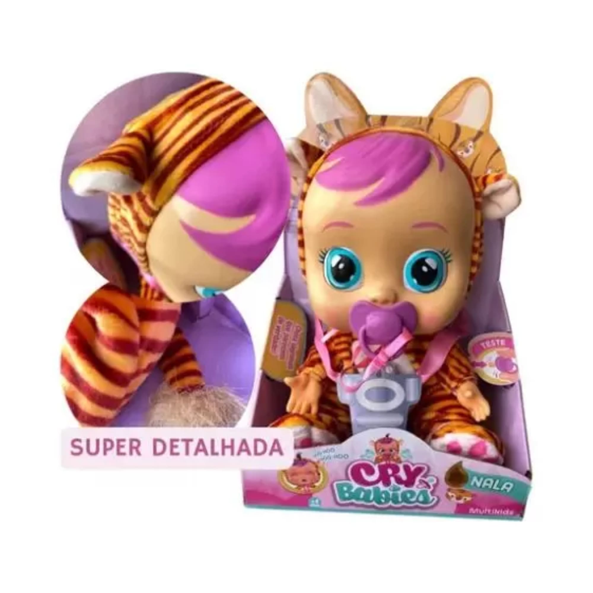 Boneca CryBabies Fantasy Nala chora de Verdade Cor Laranja Multikids - BR2119