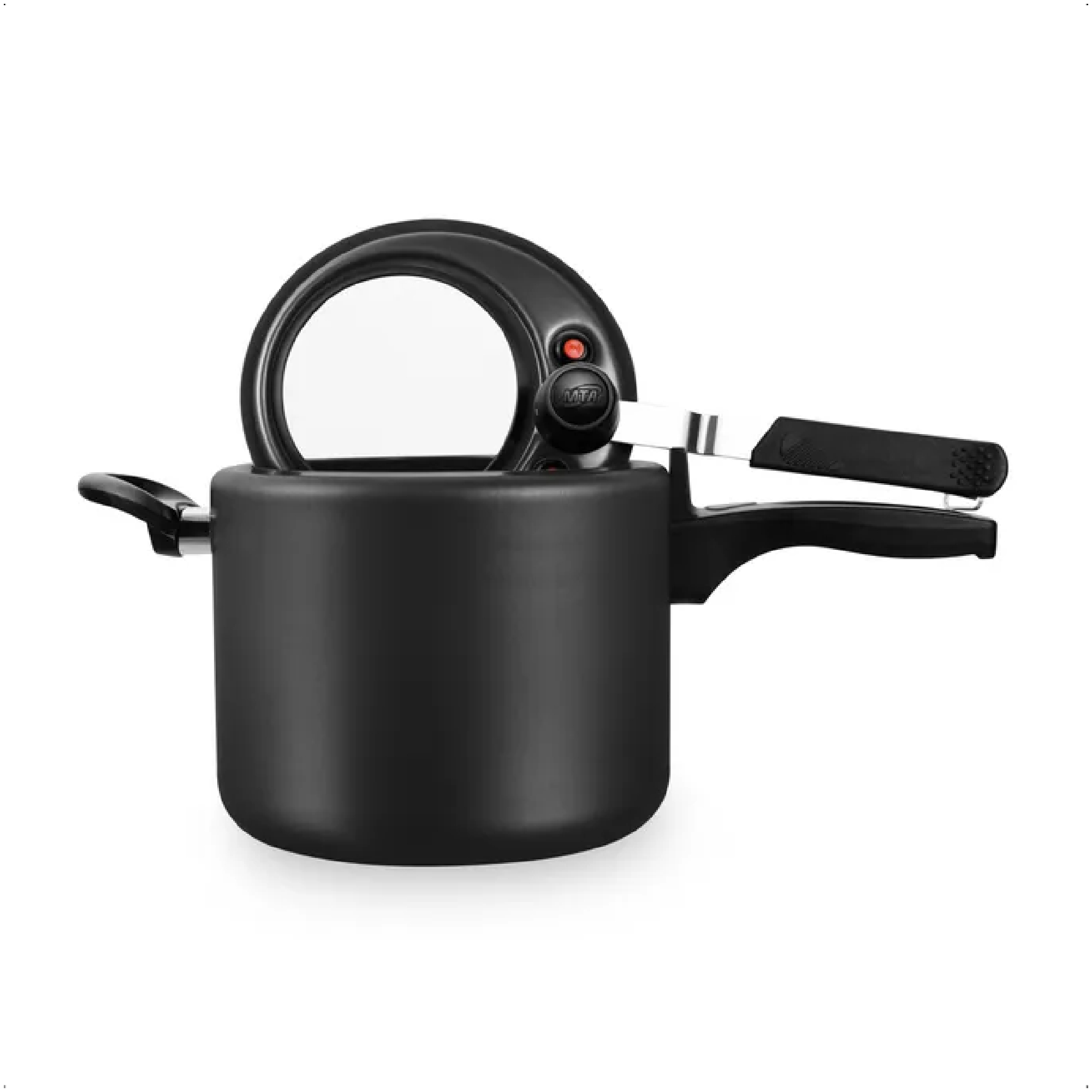 Panela de Pressão Preto Visor de Vidro Superior 4,5L de Alumínio com Antiaderente MTA 8497