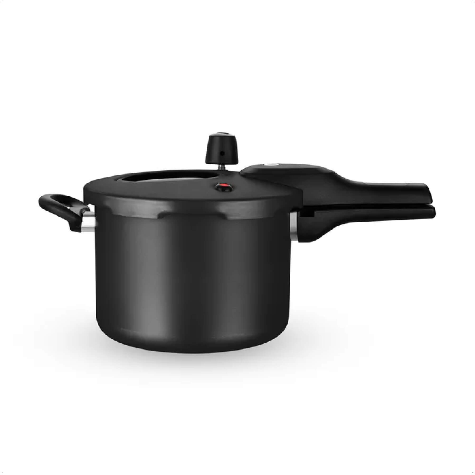 Panela de Pressão Preto Visor de Vidro Fechamento Externo N20 4,5L Alumínio Antiaderente MTA 8500