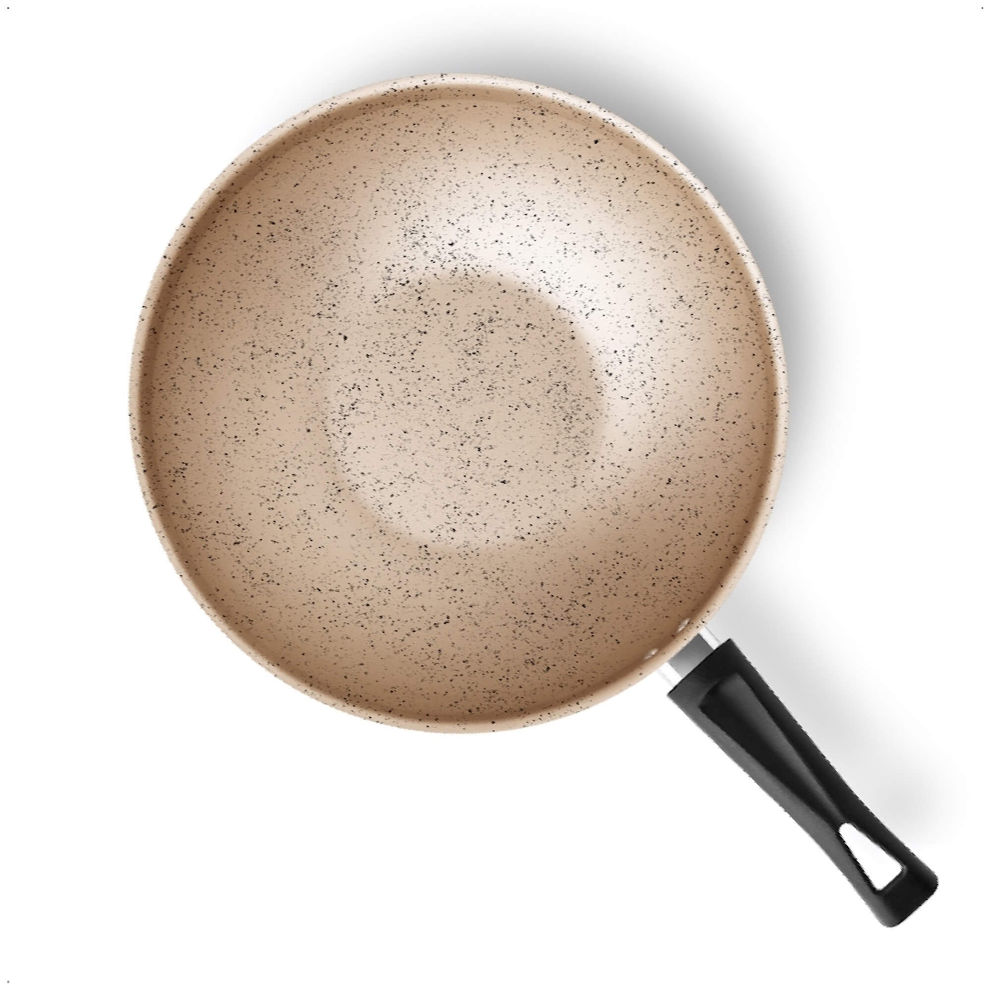 Panela Wok 2,8 Litros N24 de Alumínio com Antiaderente Preto/Bege MTA - 8502
