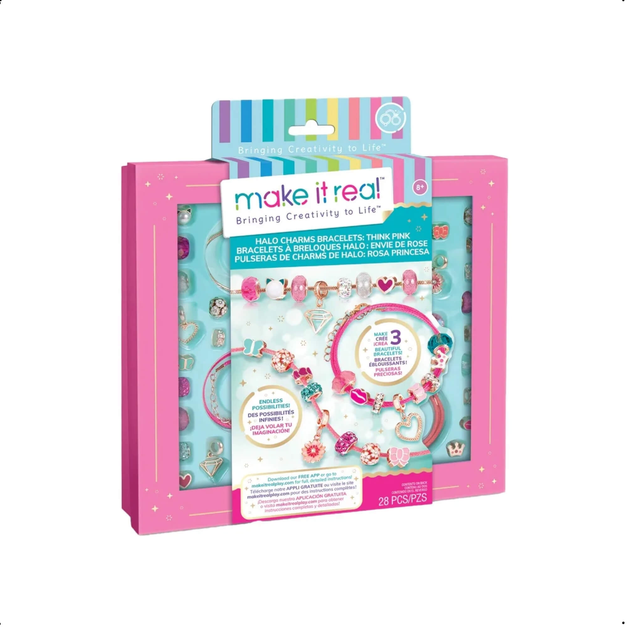 Brinquedo Crie suas próprías joias my style by make it real think pink Multikids BR2004