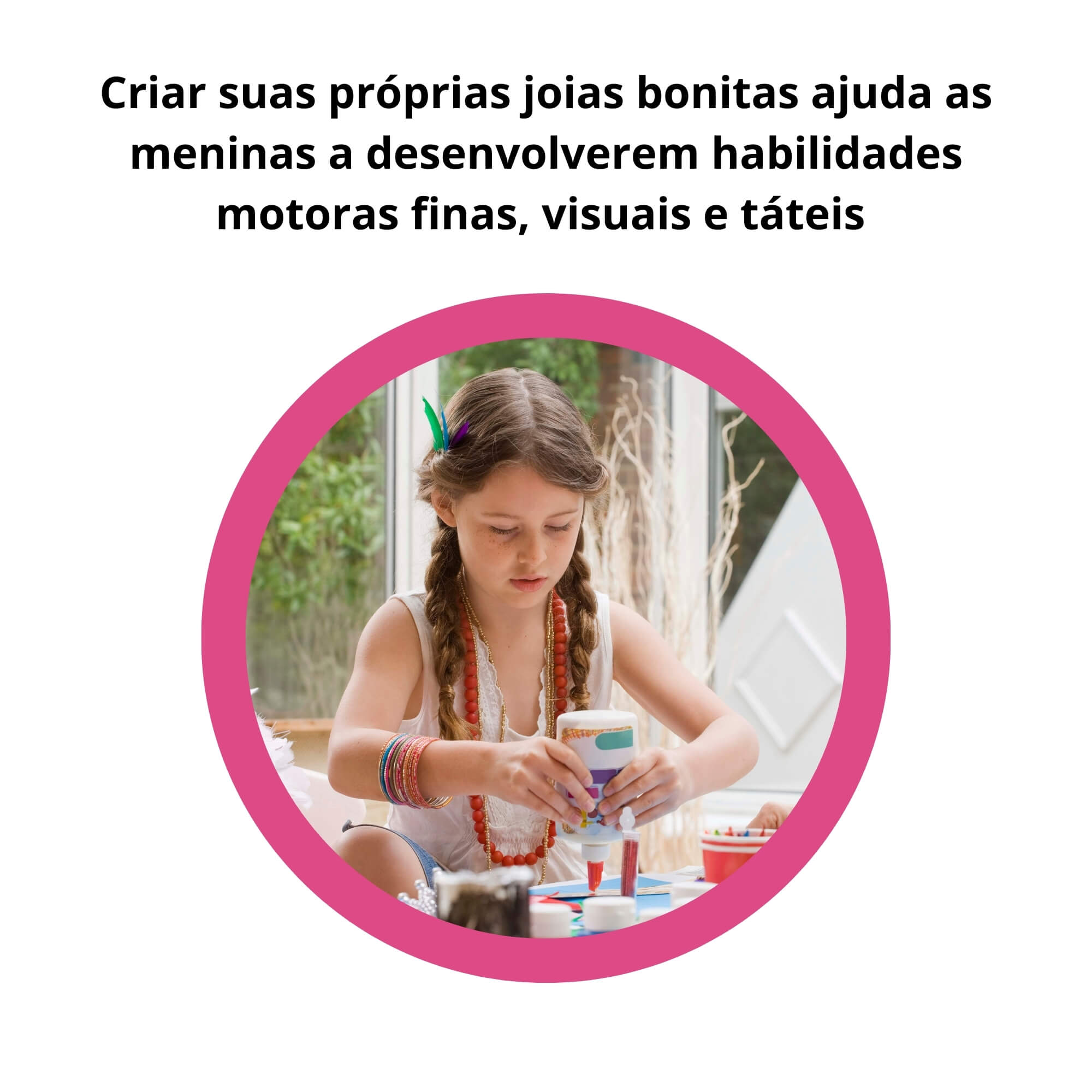 Brinquedo Crie suas próprías joias my style by make it real think pink Multikids BR2004