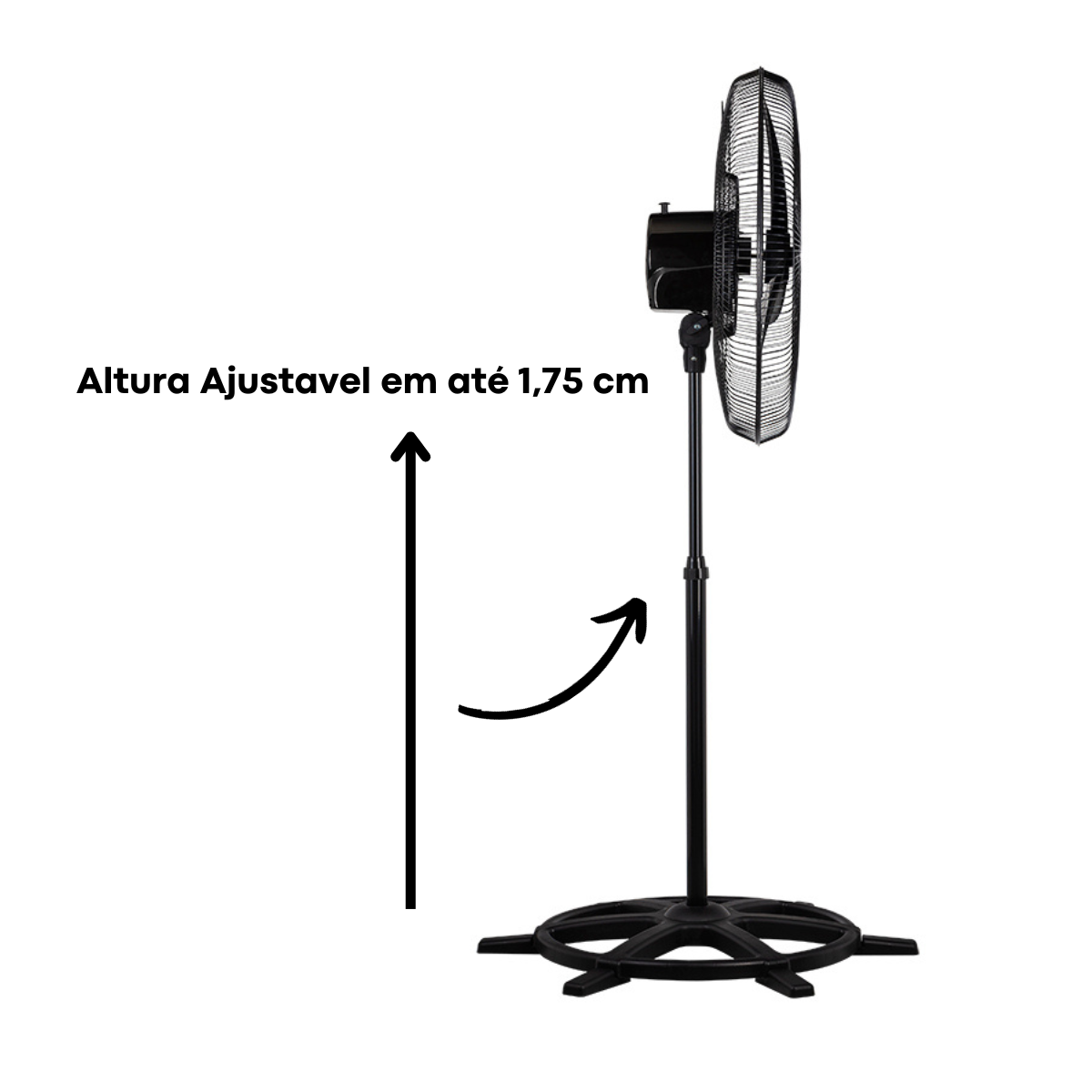 Ventilador de Coluna comercial Oscilante Bivolt 60cm Preto Agratto classificação A  - Ventisol