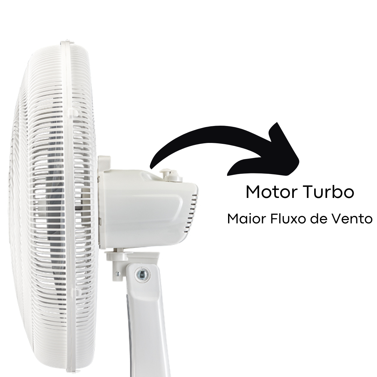 Ventilador de Mesa Oscilante 50cm Turbo 6 pás 220v Branco Premium Agratto class A - Ventisol