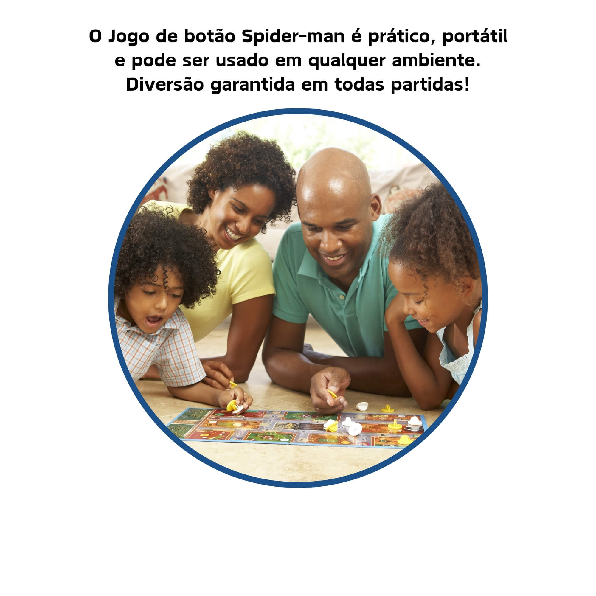 Brinquedo Futebol Jogo de Botão Spiderman Homem Aranha p/ Crianças A Partir de 3 Anos Líder 3328