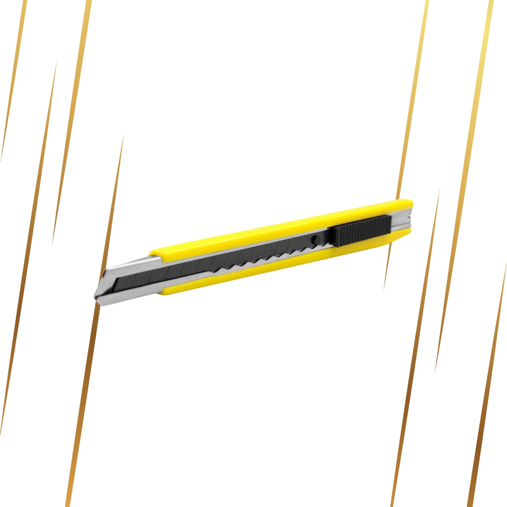 Estilete Profissional De Plástico Com Ângulo de 45º Amarelo Expex - EXFER-015
