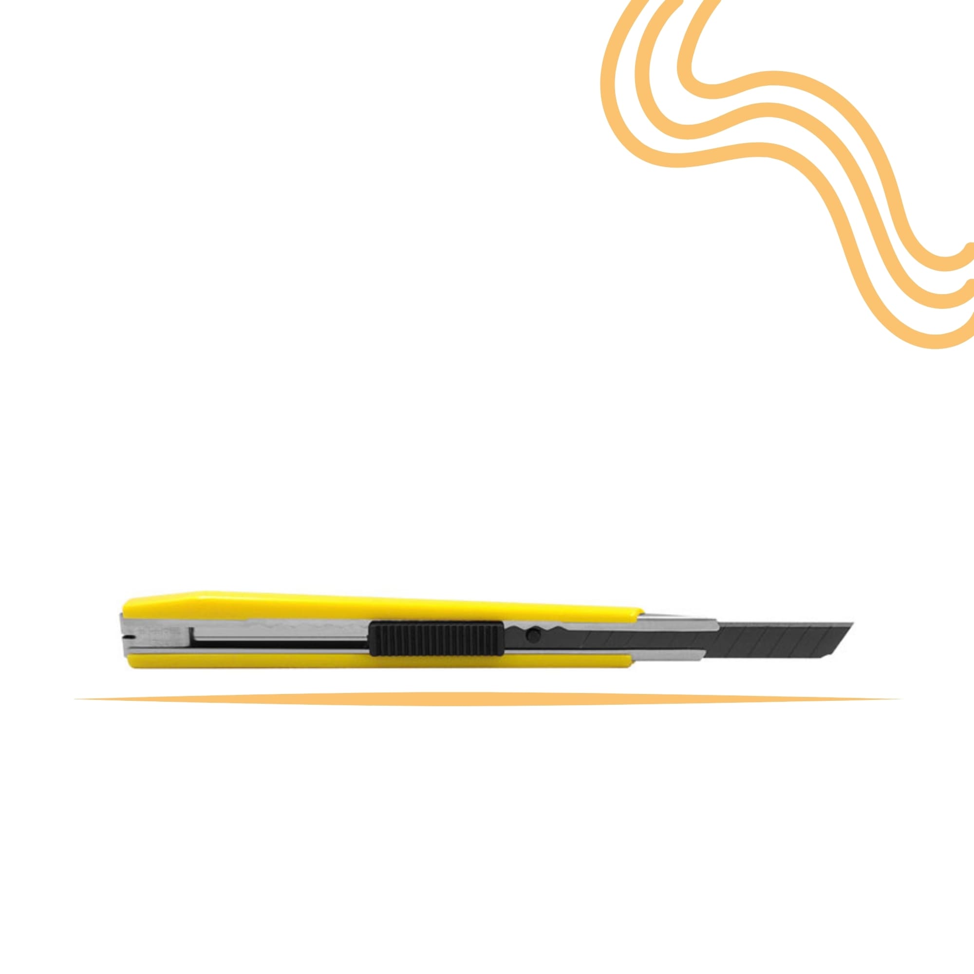 Estilete Profissional De Plástico Com Ângulo de 45º Amarelo Expex - EXFER-015