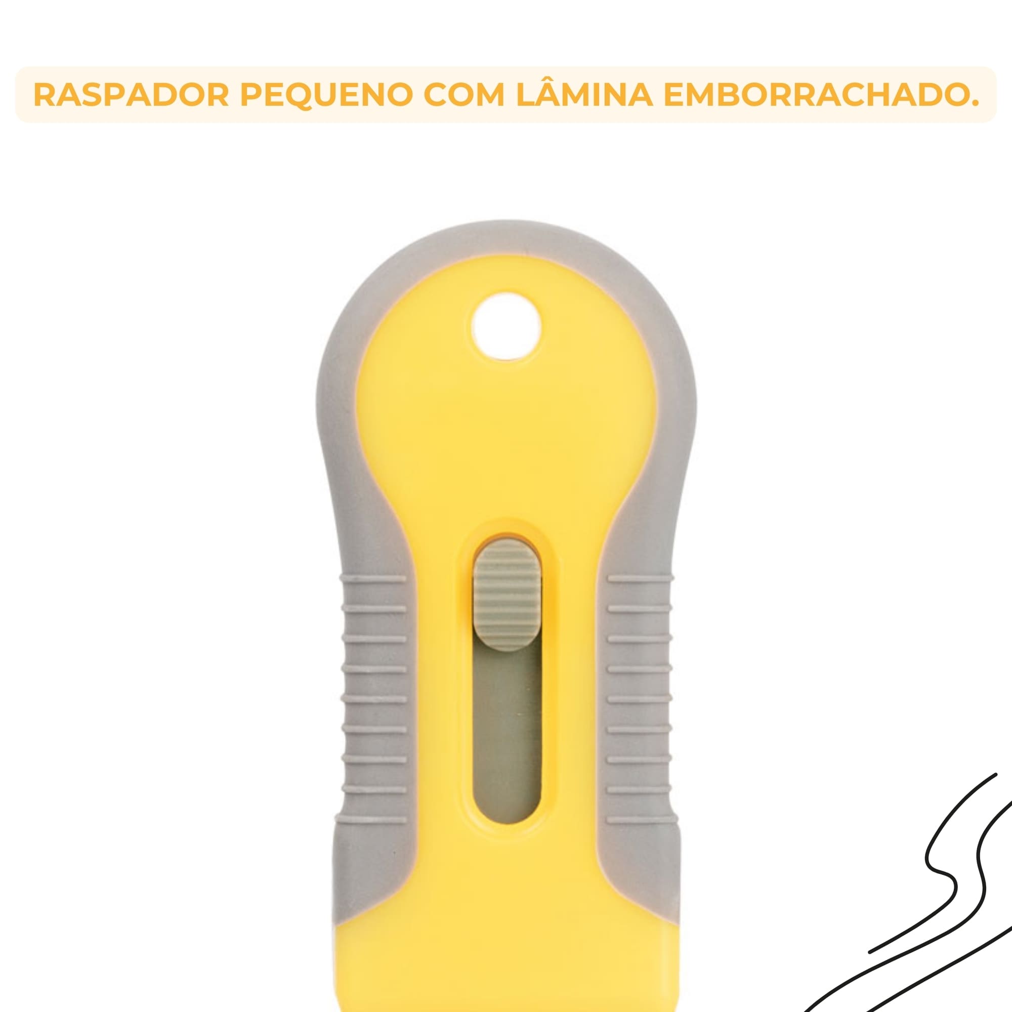 Ratinho De Borracha Raspador Pequeno com Lâmina Emborrachado Expex - EXFER-018