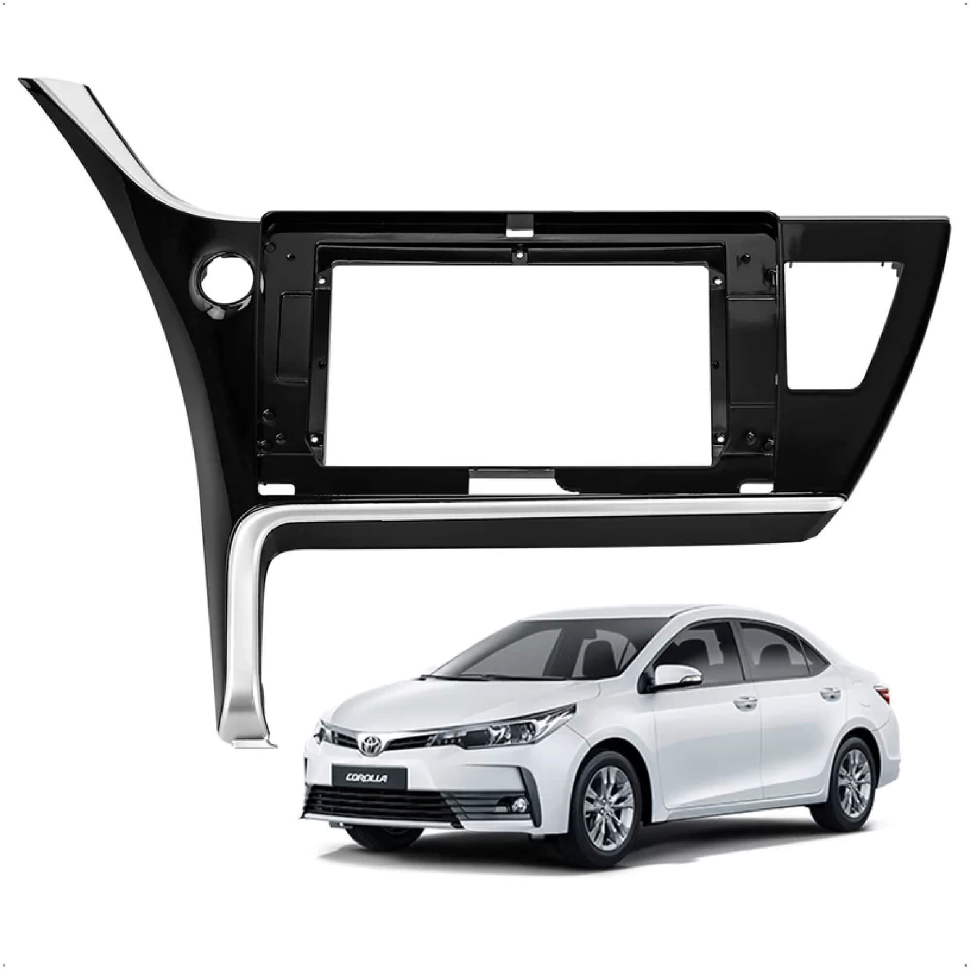 Moldura 10 Polegadas Toyota Corolla 2018 2019 Black Piano Expex - EPX10TO006
