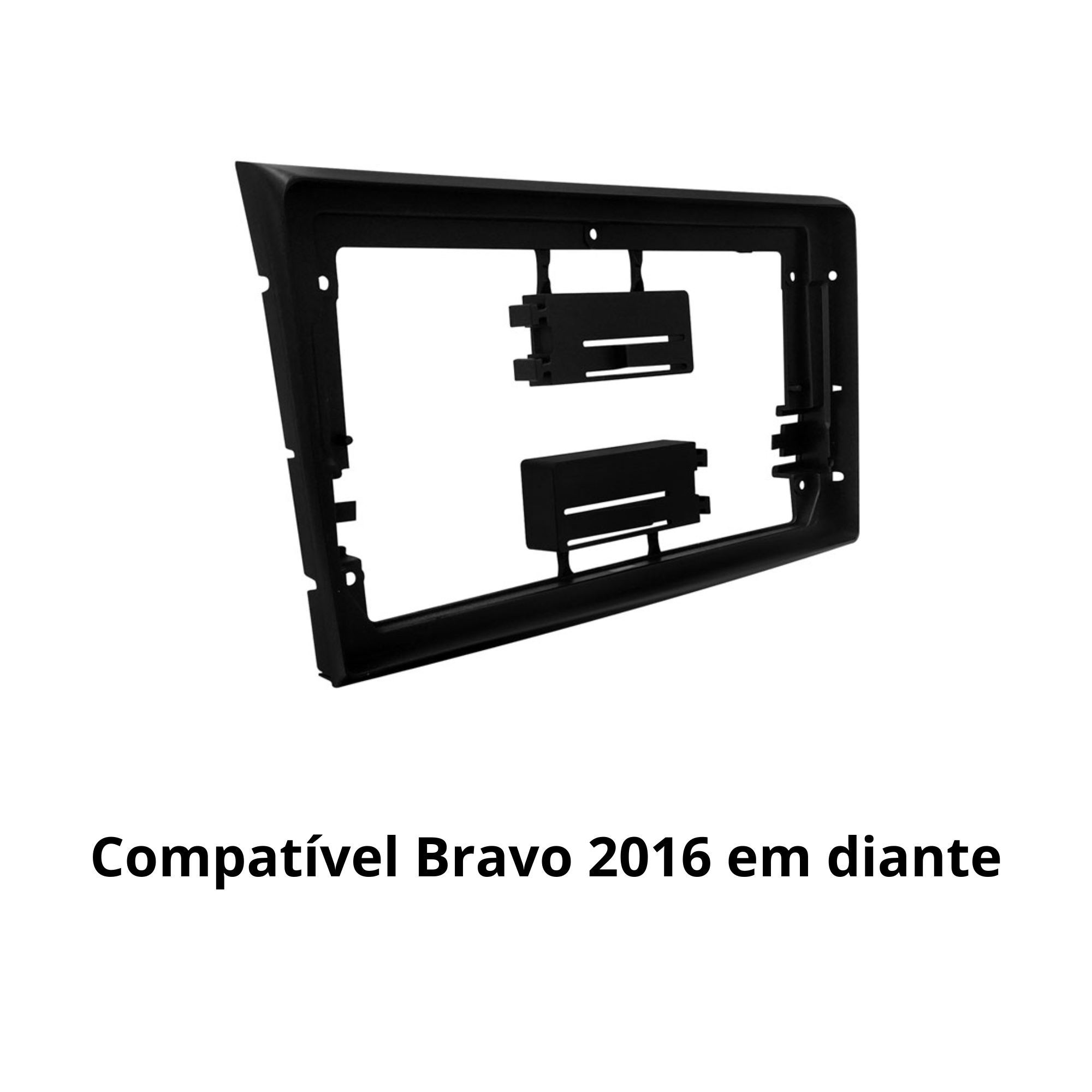 Moldura 9 polegadas preto fosco Bravo 2016 até 2024 Expex Padrão Chinês - EPX9FT014