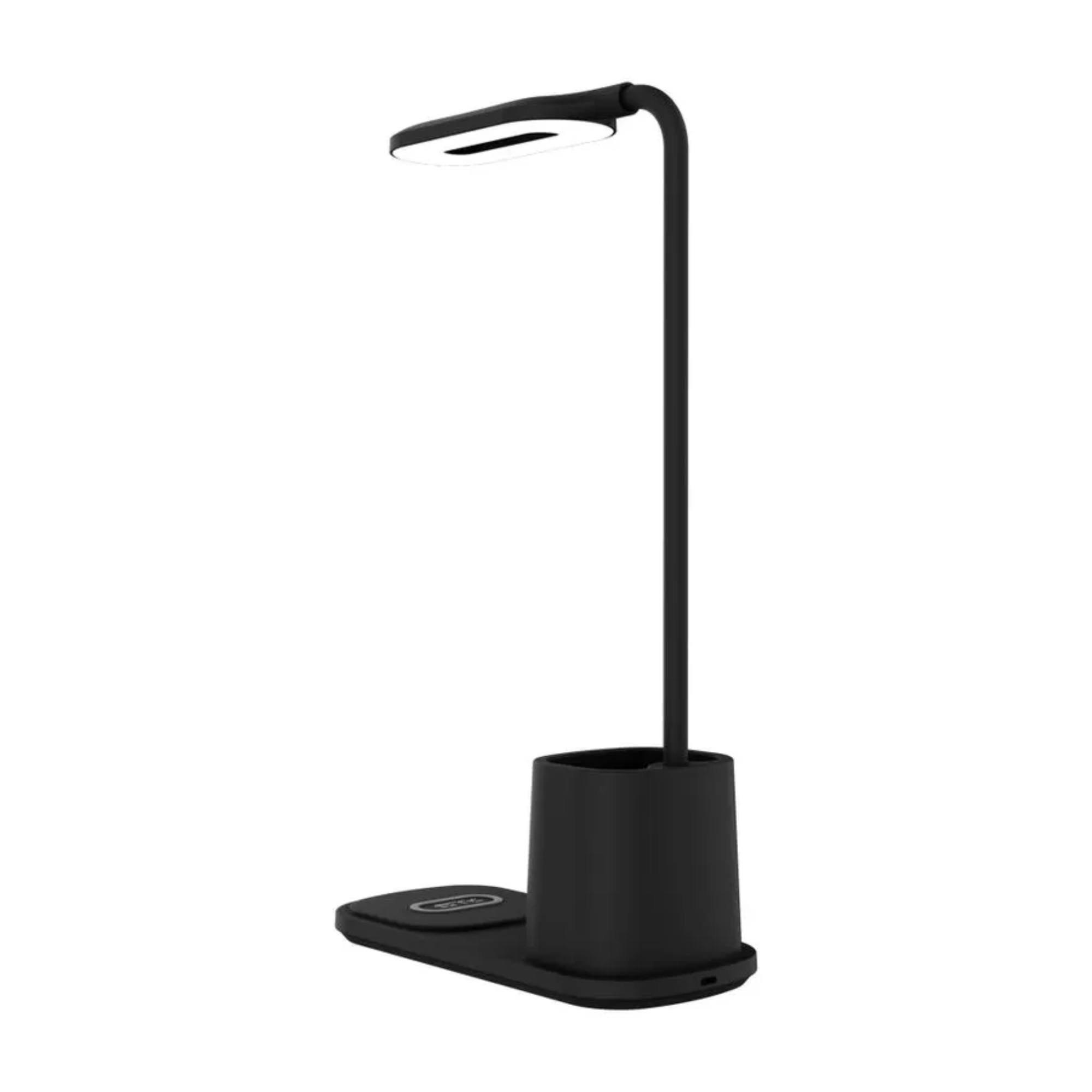 Luminária Wireless Pulse CB161 Carregador C Porta Canetas Mesa Led Preto Multilaser Suporte - CB161
