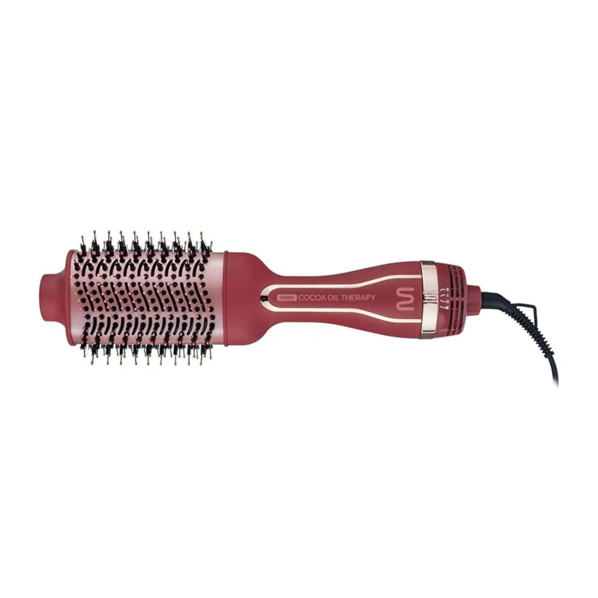 Escova Secadora Cocoa Oil Therapy 1350w Bivolt Multi Care Óleo De Cacau EB119 Bordô Multilaser Alisadora - EB119