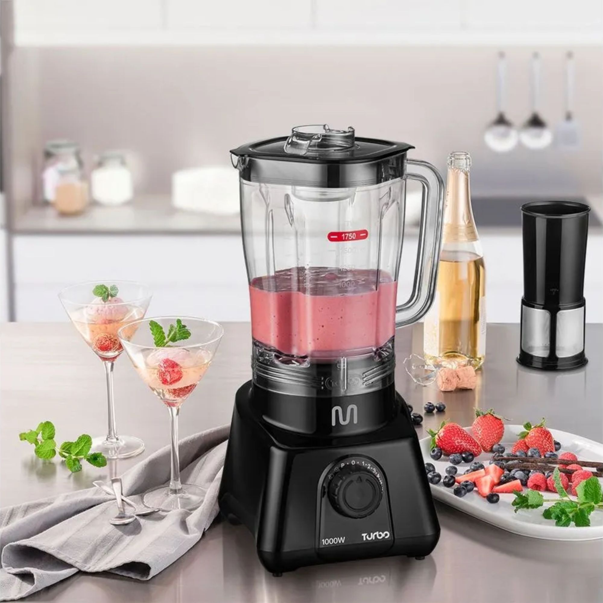 Liquidificador Turbo Multi 2,6l Preto 1000w 220v 8 Velocidades Multihome  - LQ1002