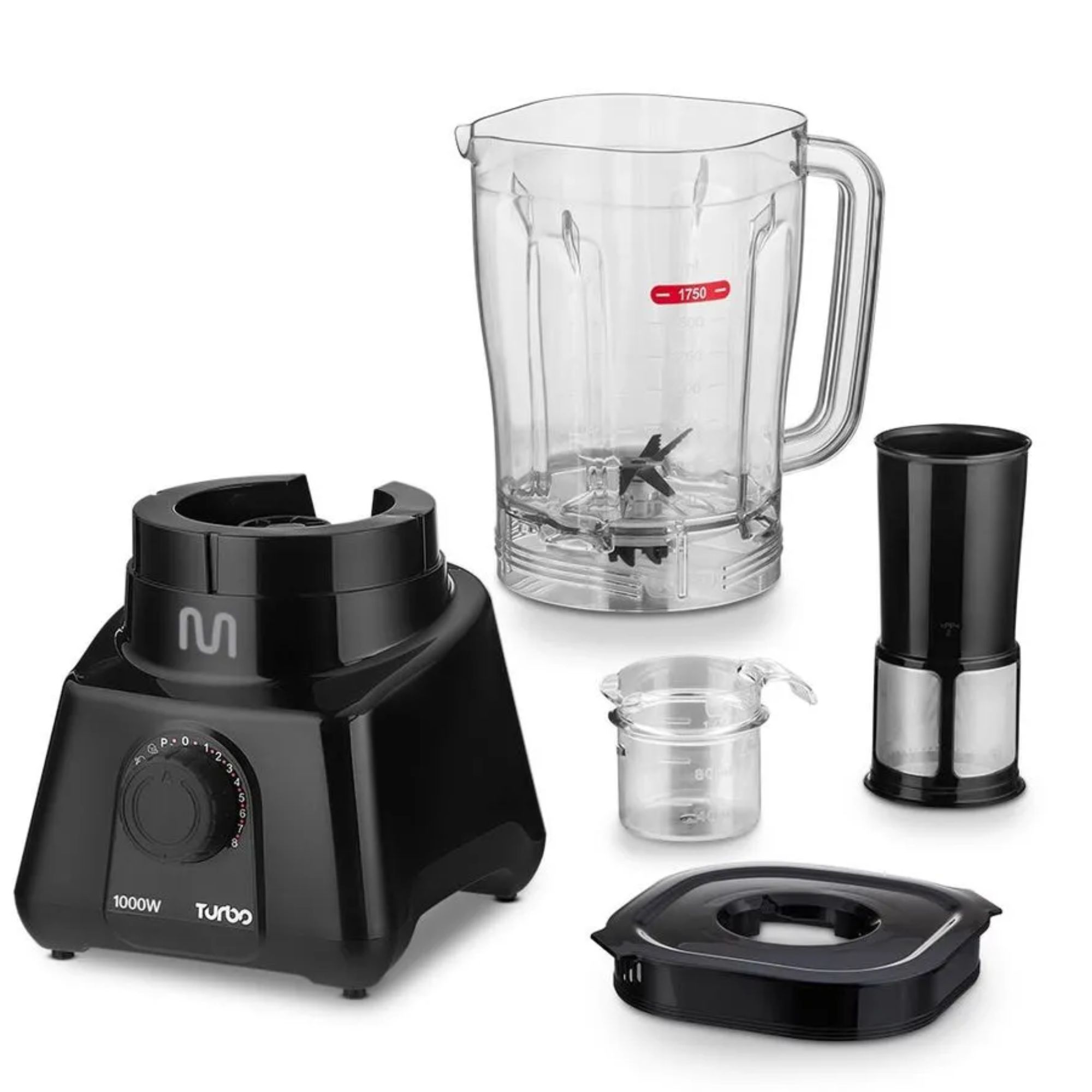 Liquidificador Turbo Multi 2,6l Preto 1000w 220v 8 Velocidades Multihome  - LQ1002
