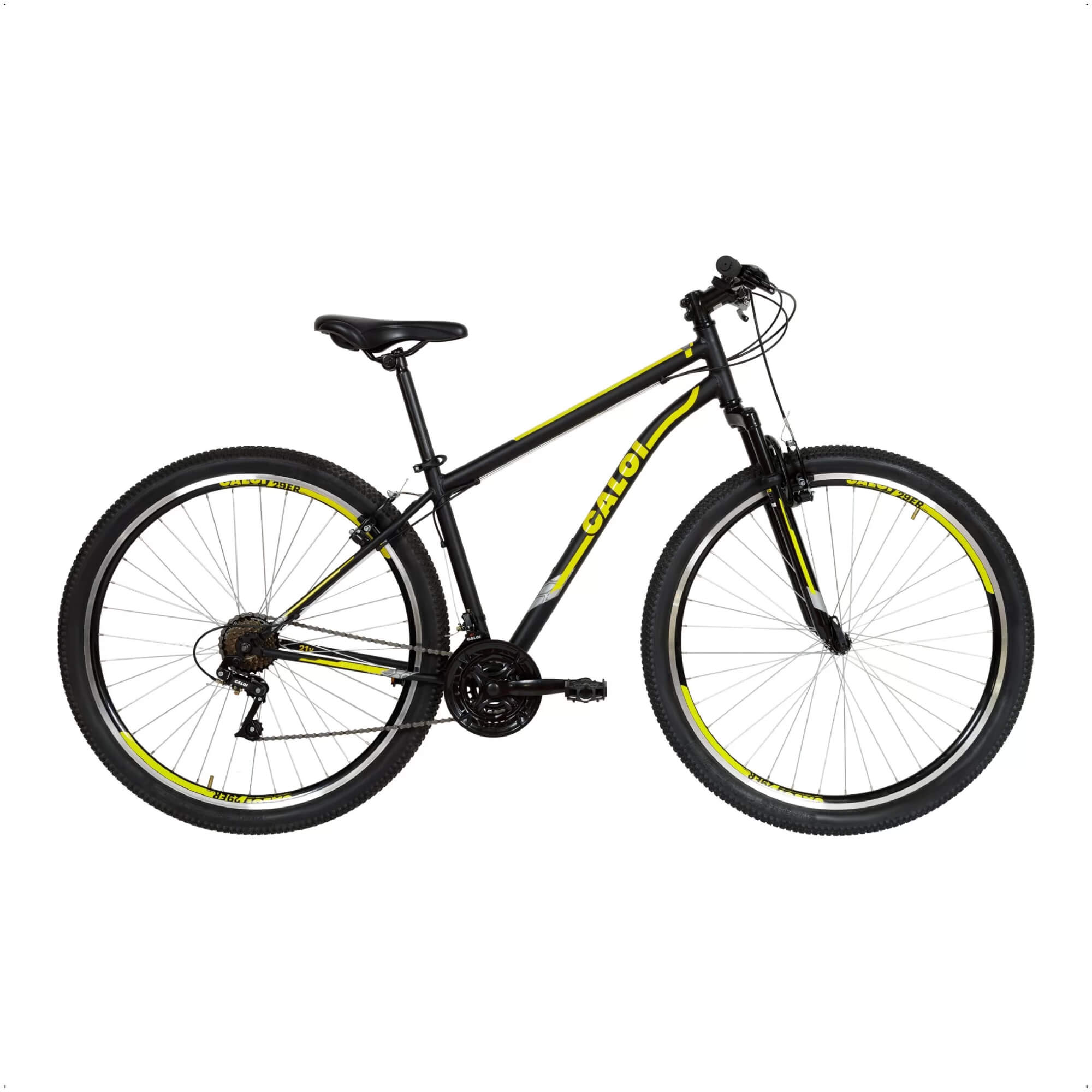 Bicicleta Caloi Velox V-Brake Preto Fosco Tamanho 17 Aro 29 21 Marchas Ano 2023 - 004500.19000