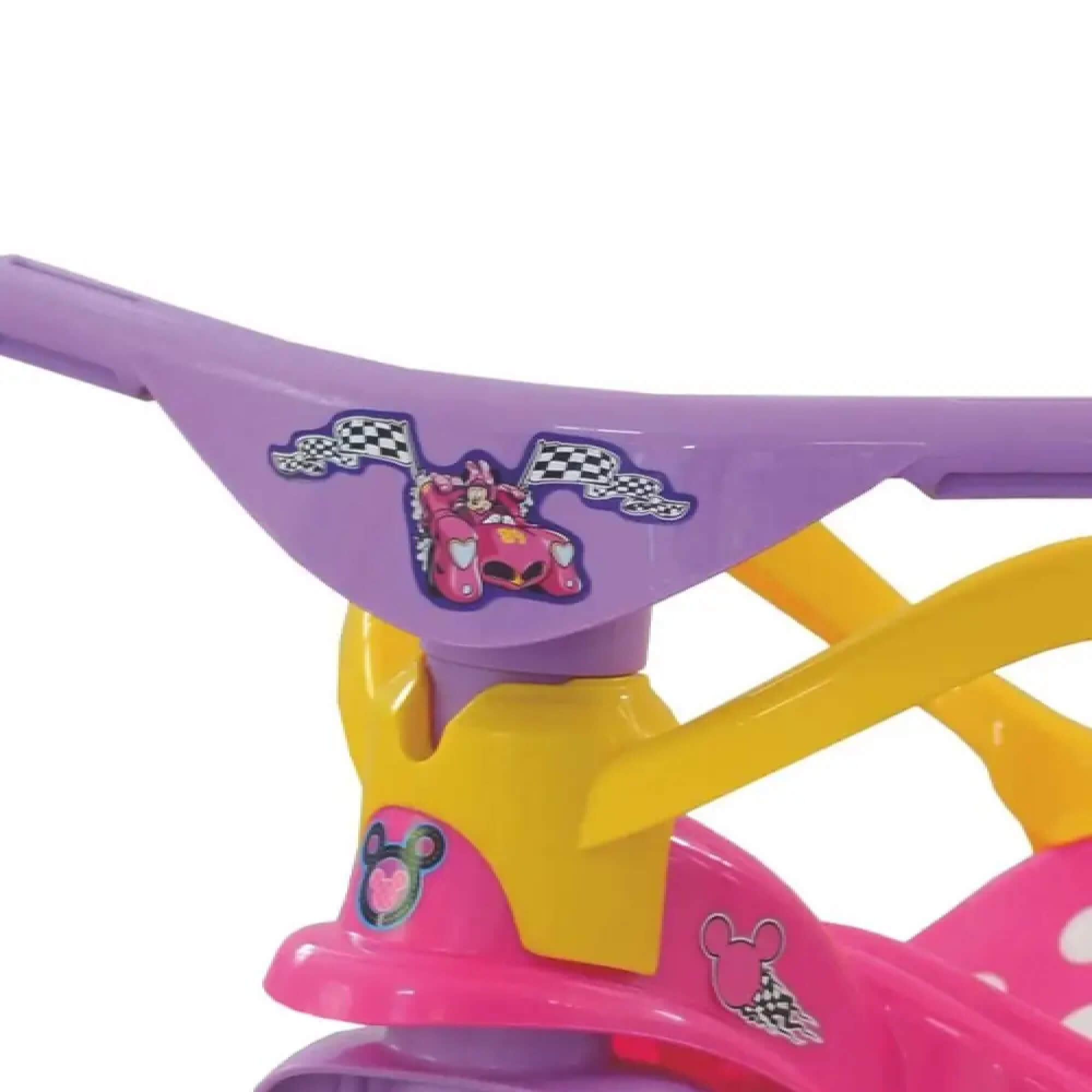 Triciclo Infantil Minnie Disney com Empurrador Multicor Xalingo - 1977.6